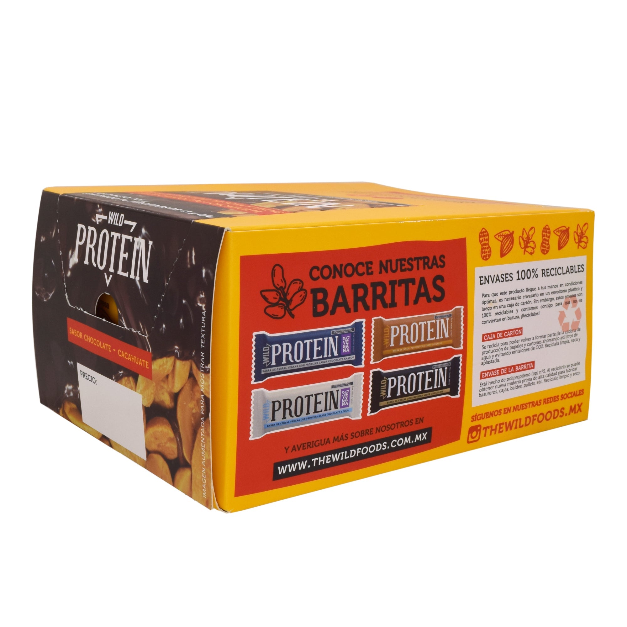 Barra proteina chocolate cacahuate 45 g (PAQUETE 16)
