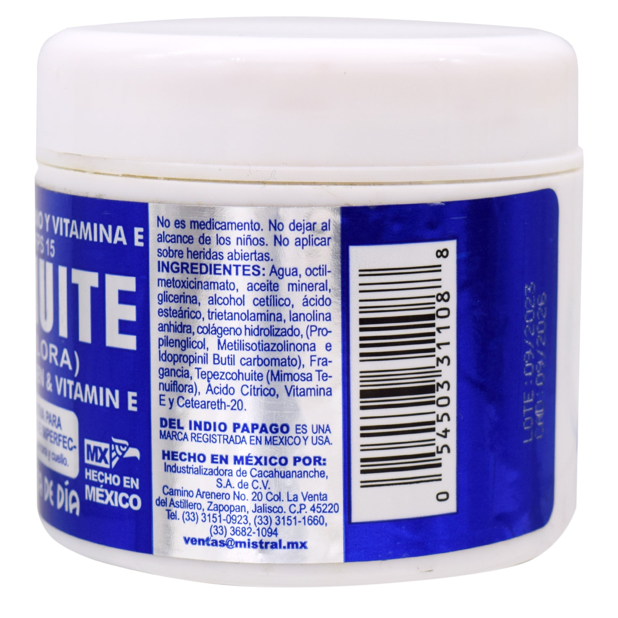 Crema Facial Tepezcohuite Dia 120 G
