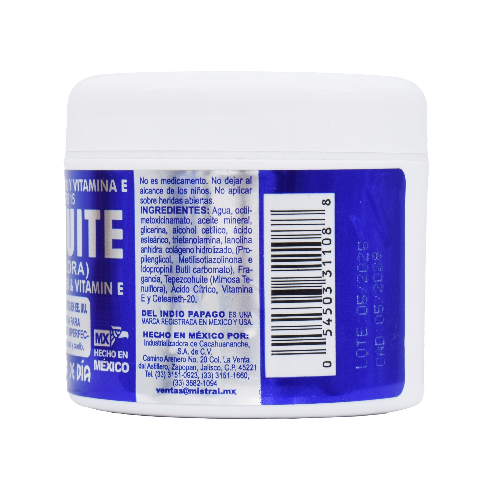 Crema Facial Tepezcohuite Dia 120 G