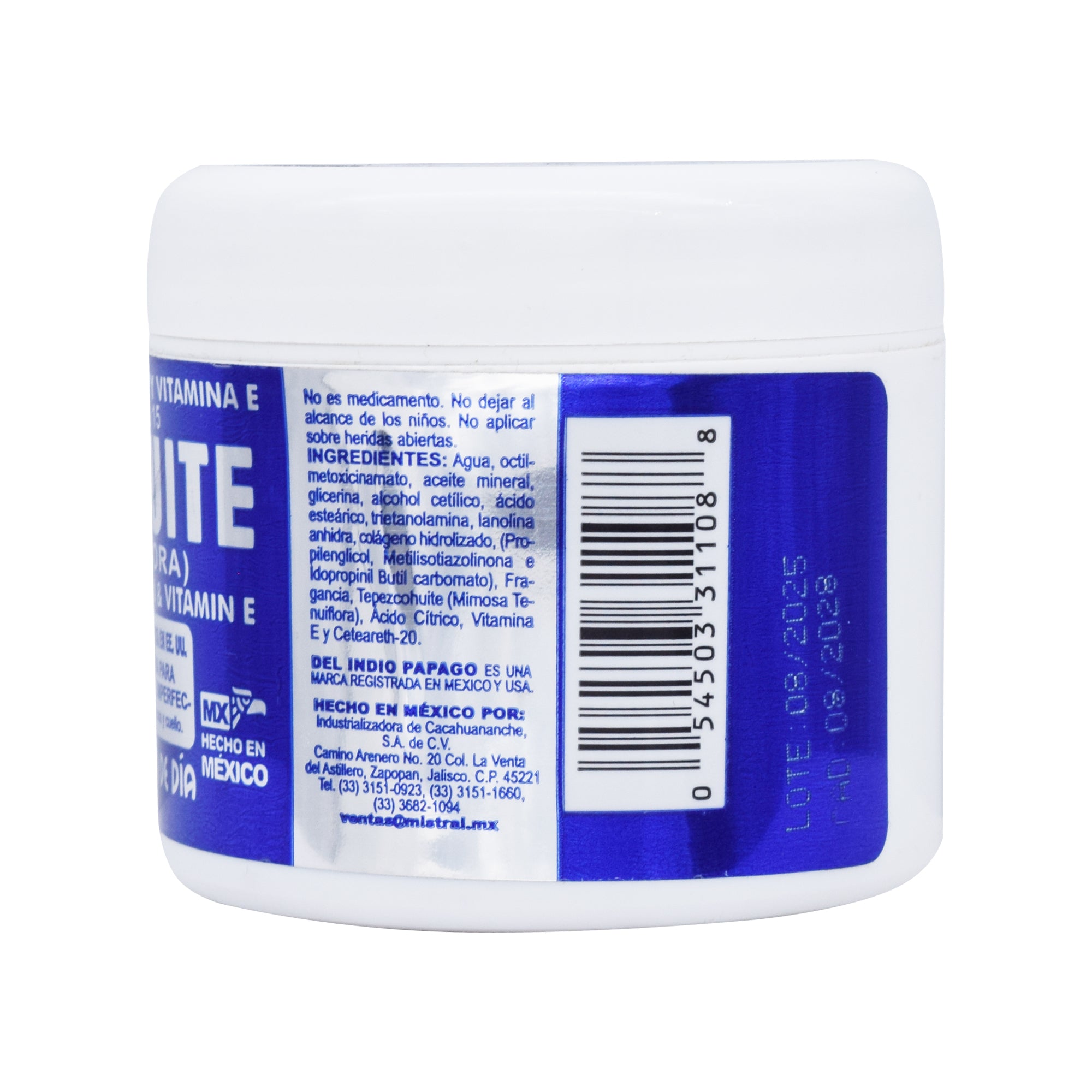 Crema Facial Tepezcohuite Dia 120 G