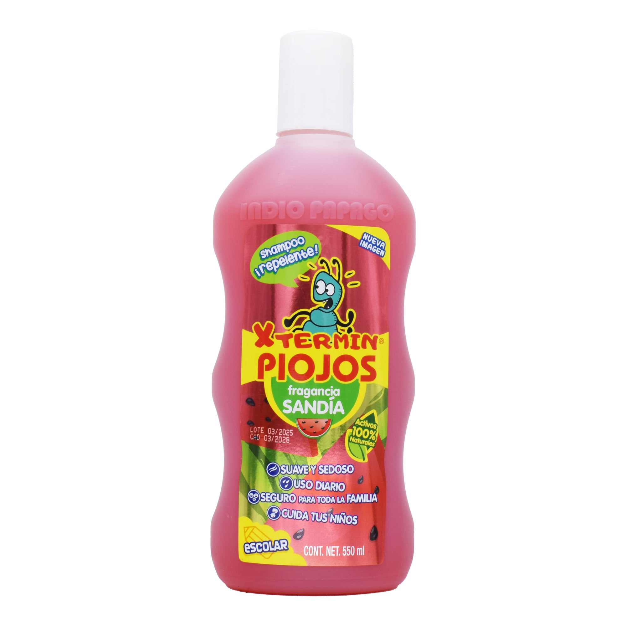 Shampoo Repelente De Piojos Sandia 550 Ml