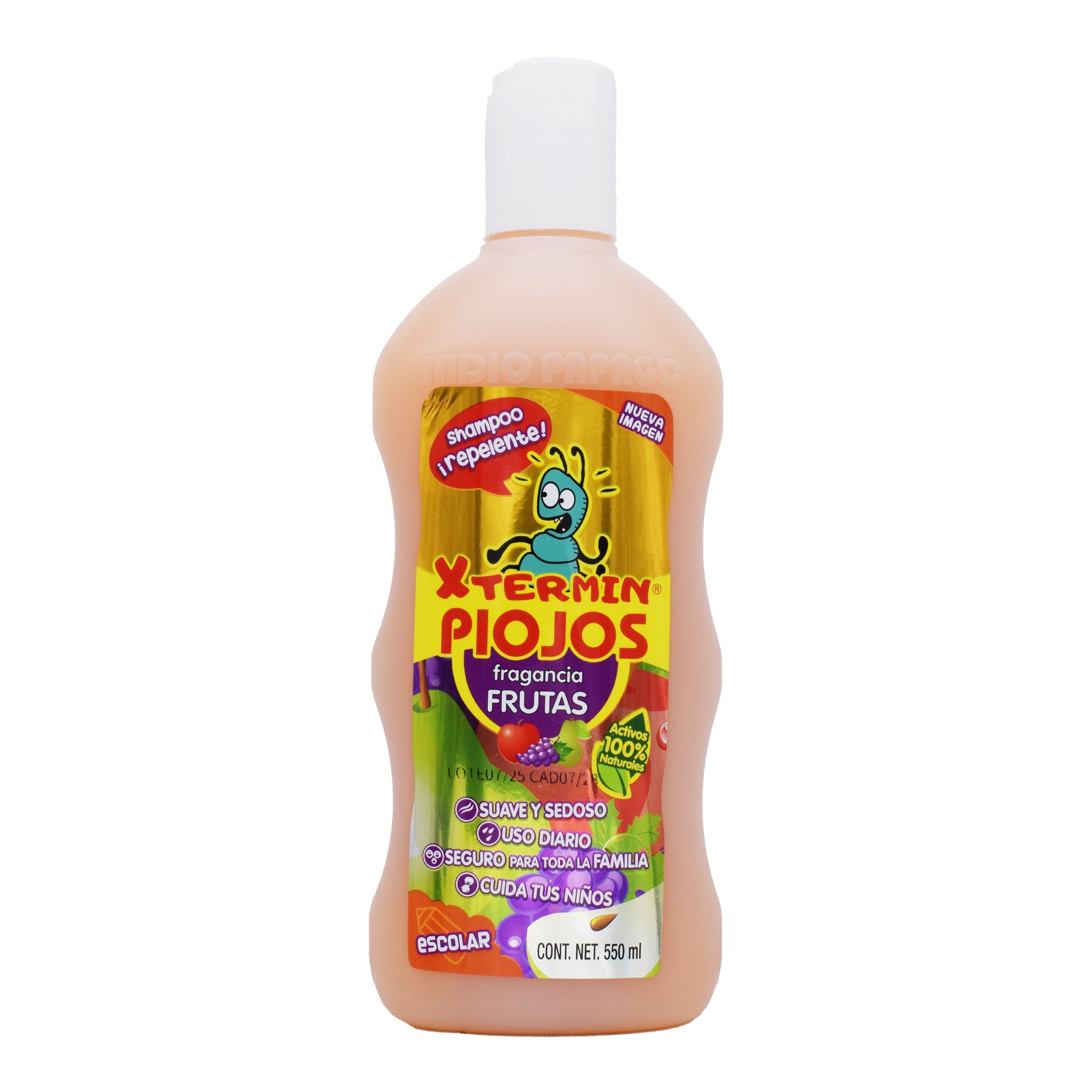 Shampoo Para Piojos Xtermin Frutas 550 Ml