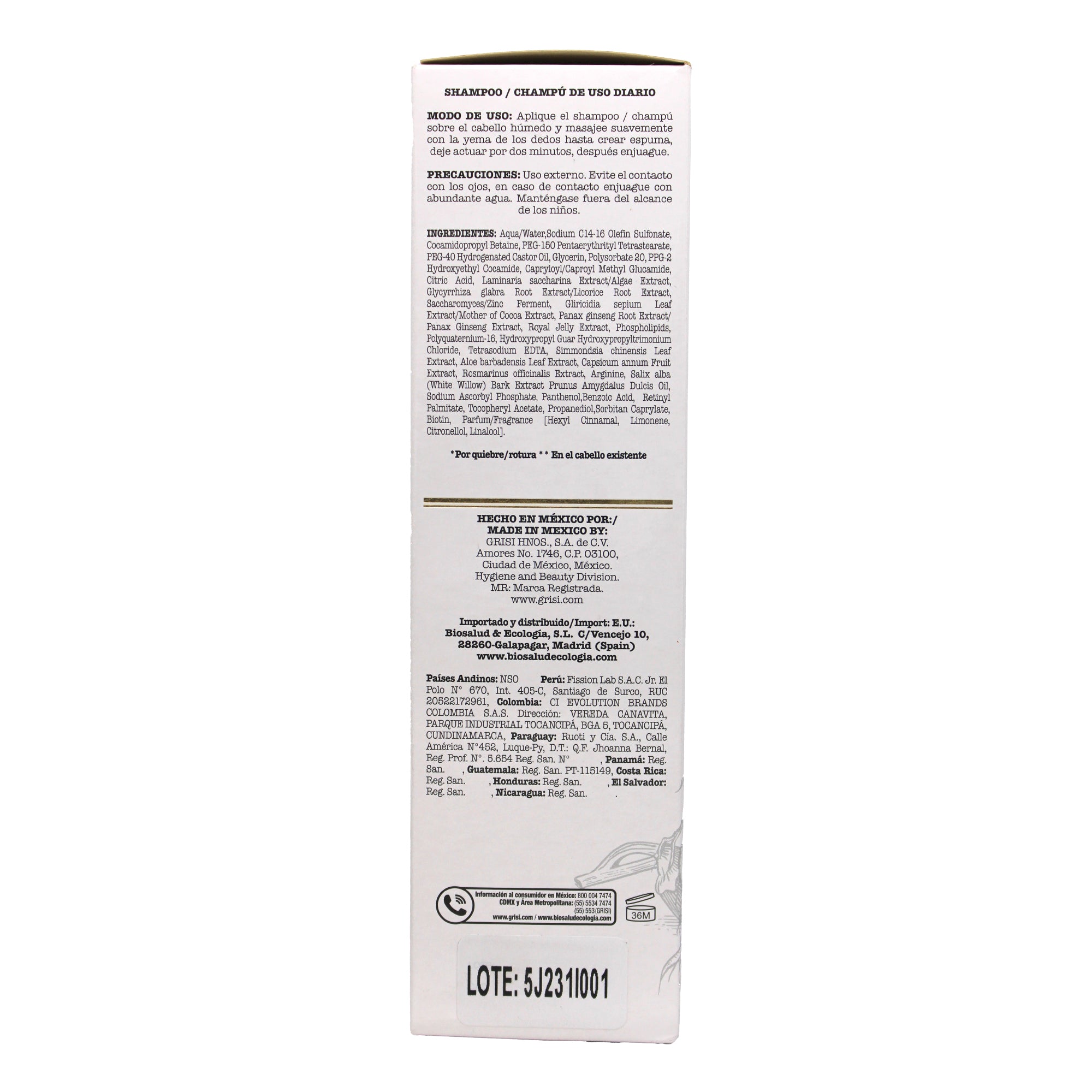 Shampoo Anti Caida 480 Ml