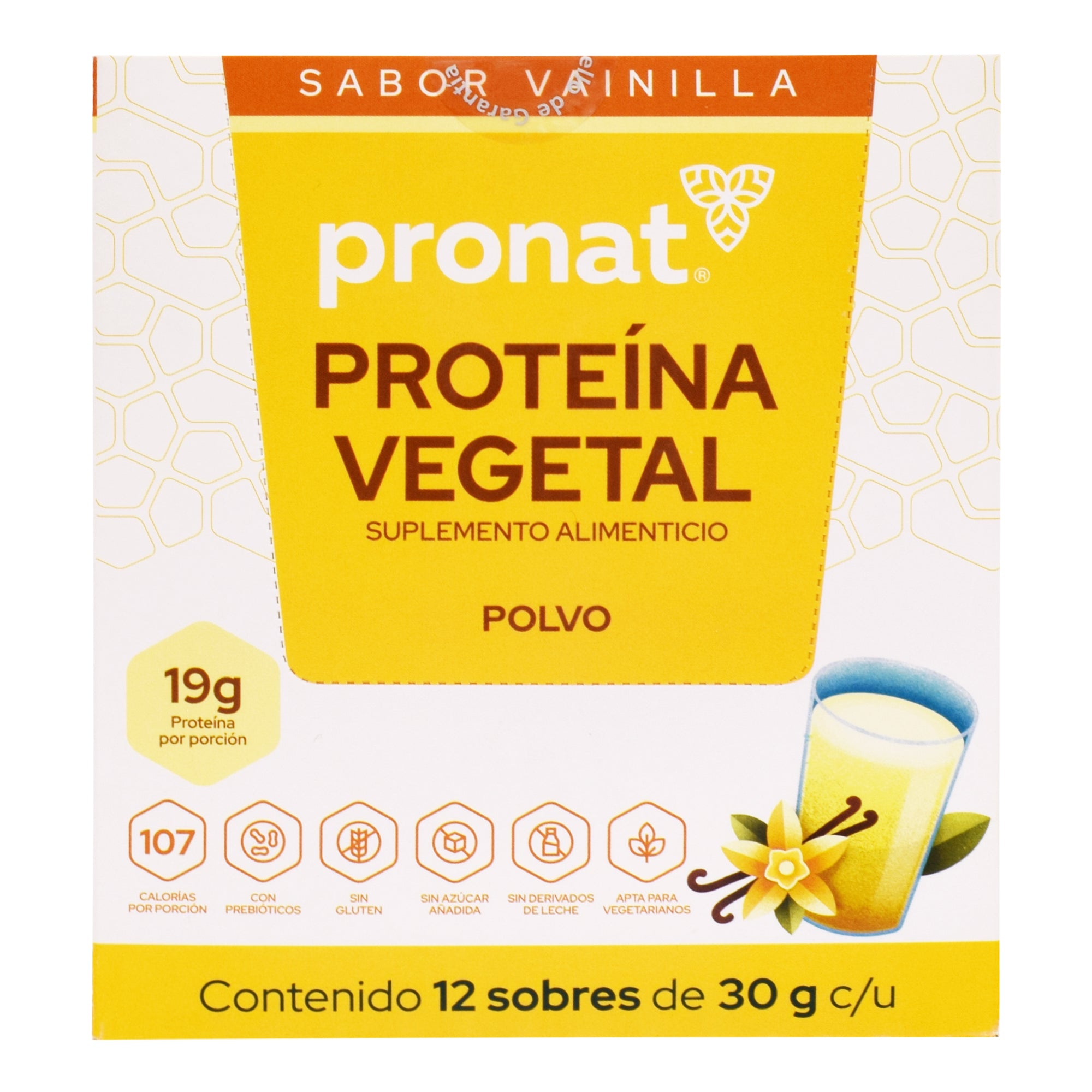 Proteina vegetal vainilla 30 g (PAQUETE 12)