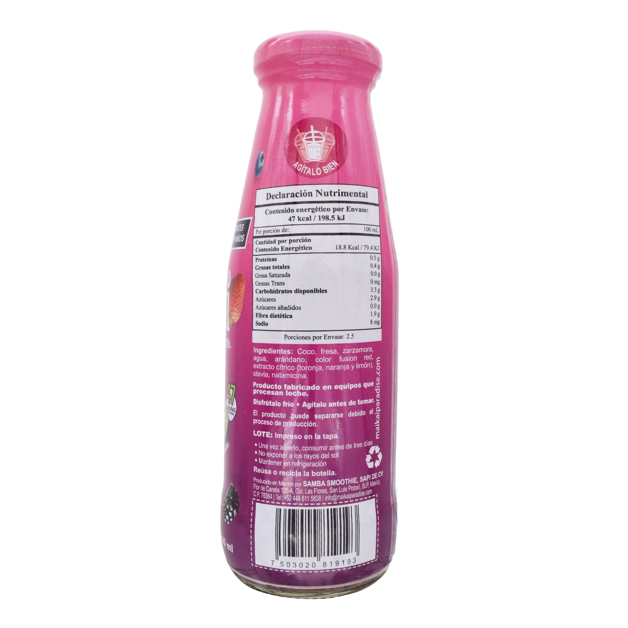 Smoothie Arandano Fresa Zarzamora Coco 250 Ml