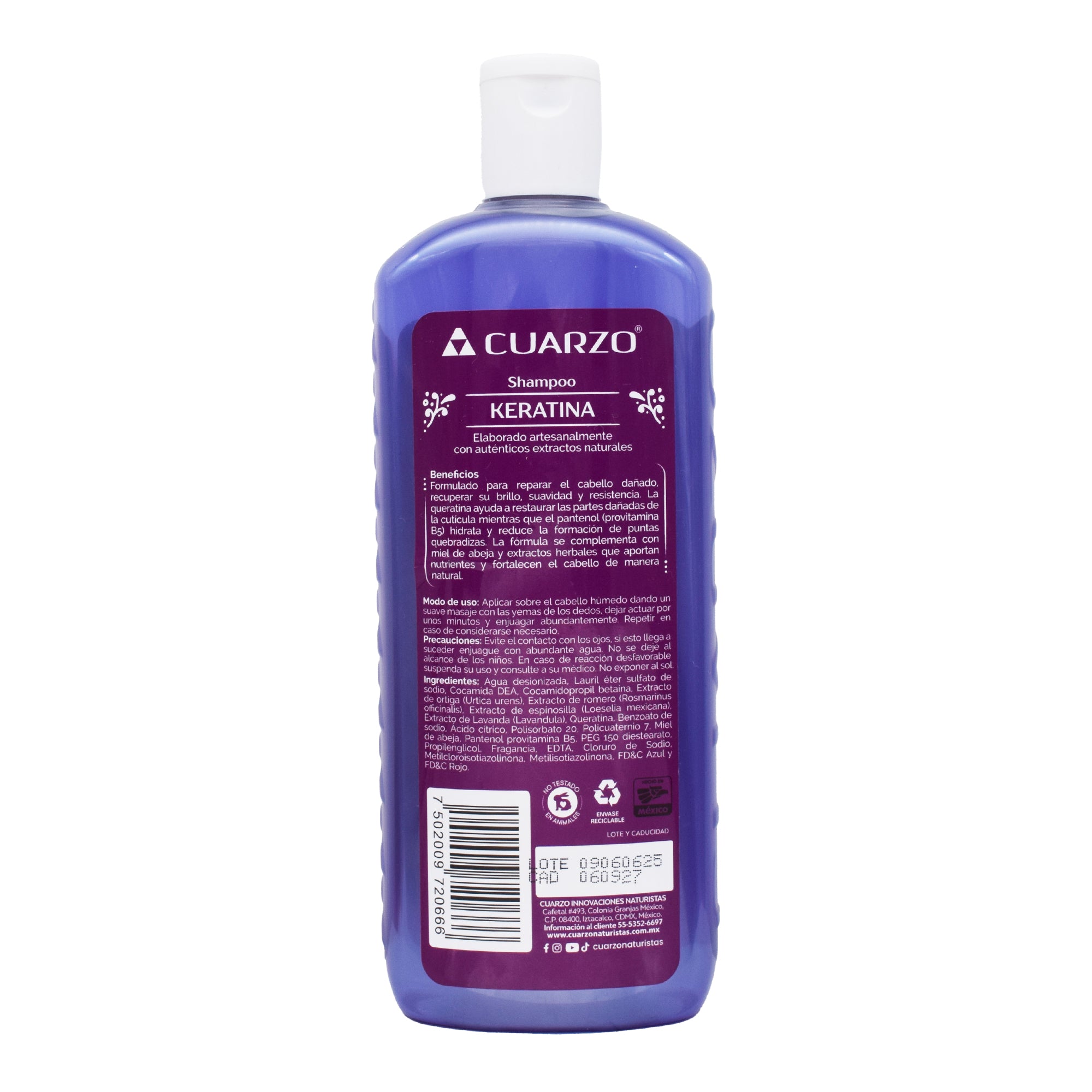 Shampoo Reparador Con Queratina 550 Ml