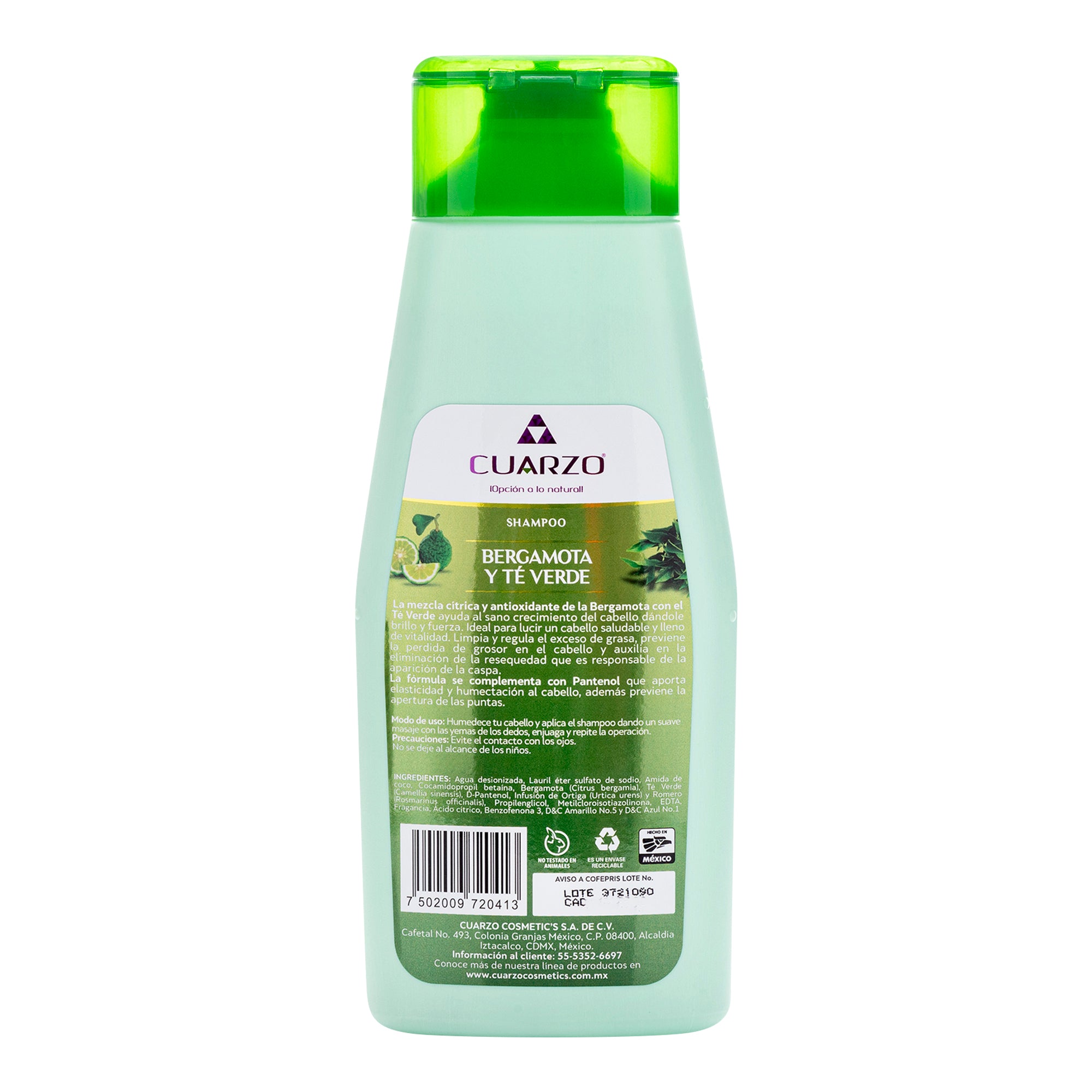 Shampoo bergamota y te verde 550 ml