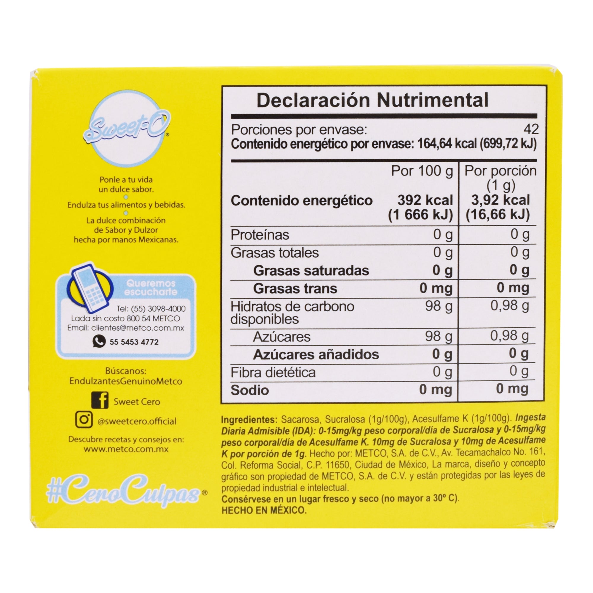 Endulzante Sweet Cero 42 Sob