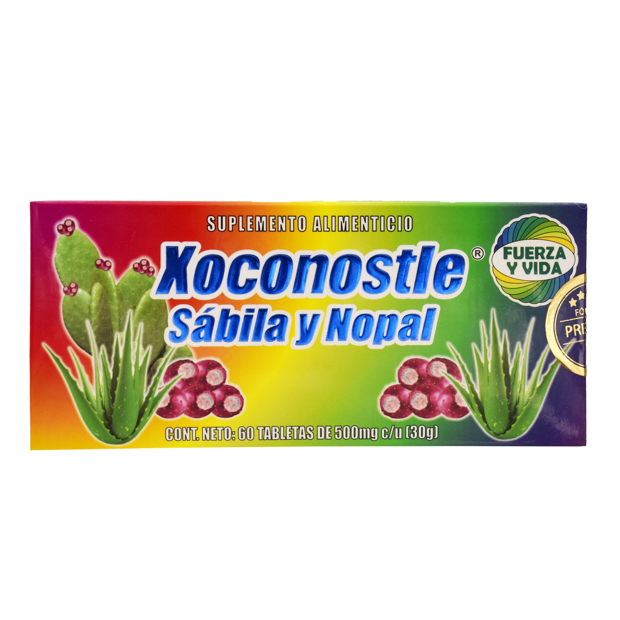 Xoconostle Sabila Y Nopal 60 Tab 500 Mg