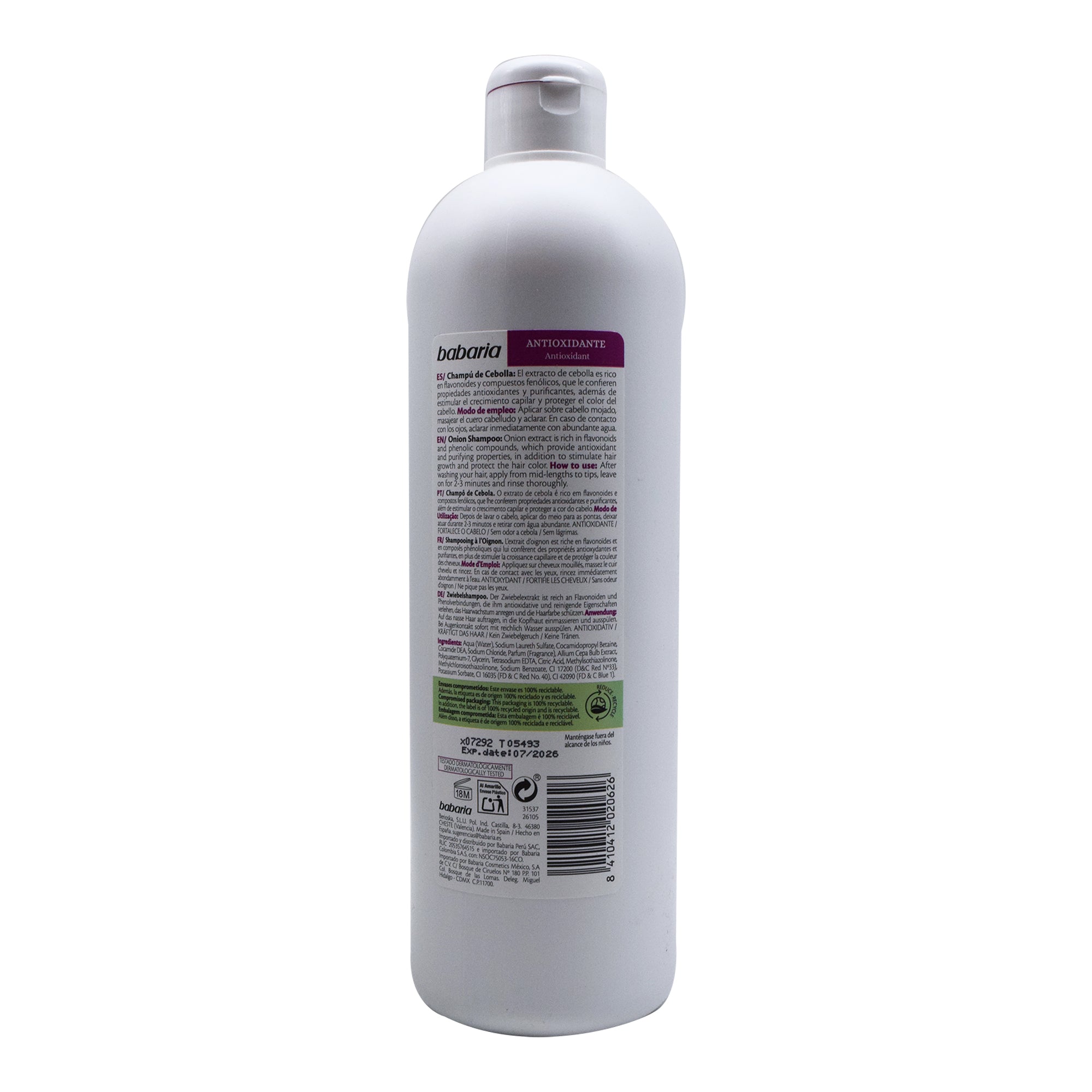 Shampoo De Cebolla 700 Ml