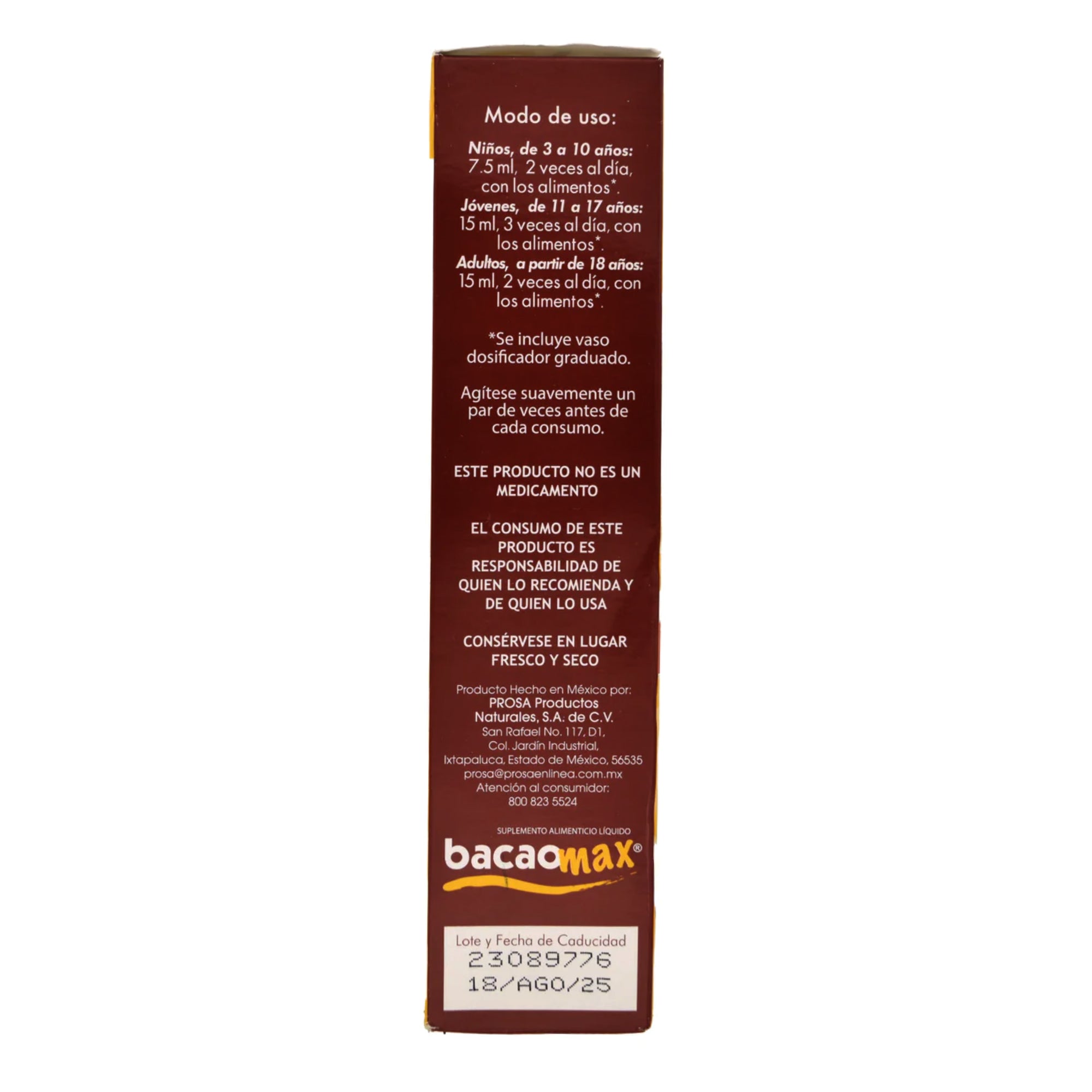 Jarabe Bacaomax 340 Ml