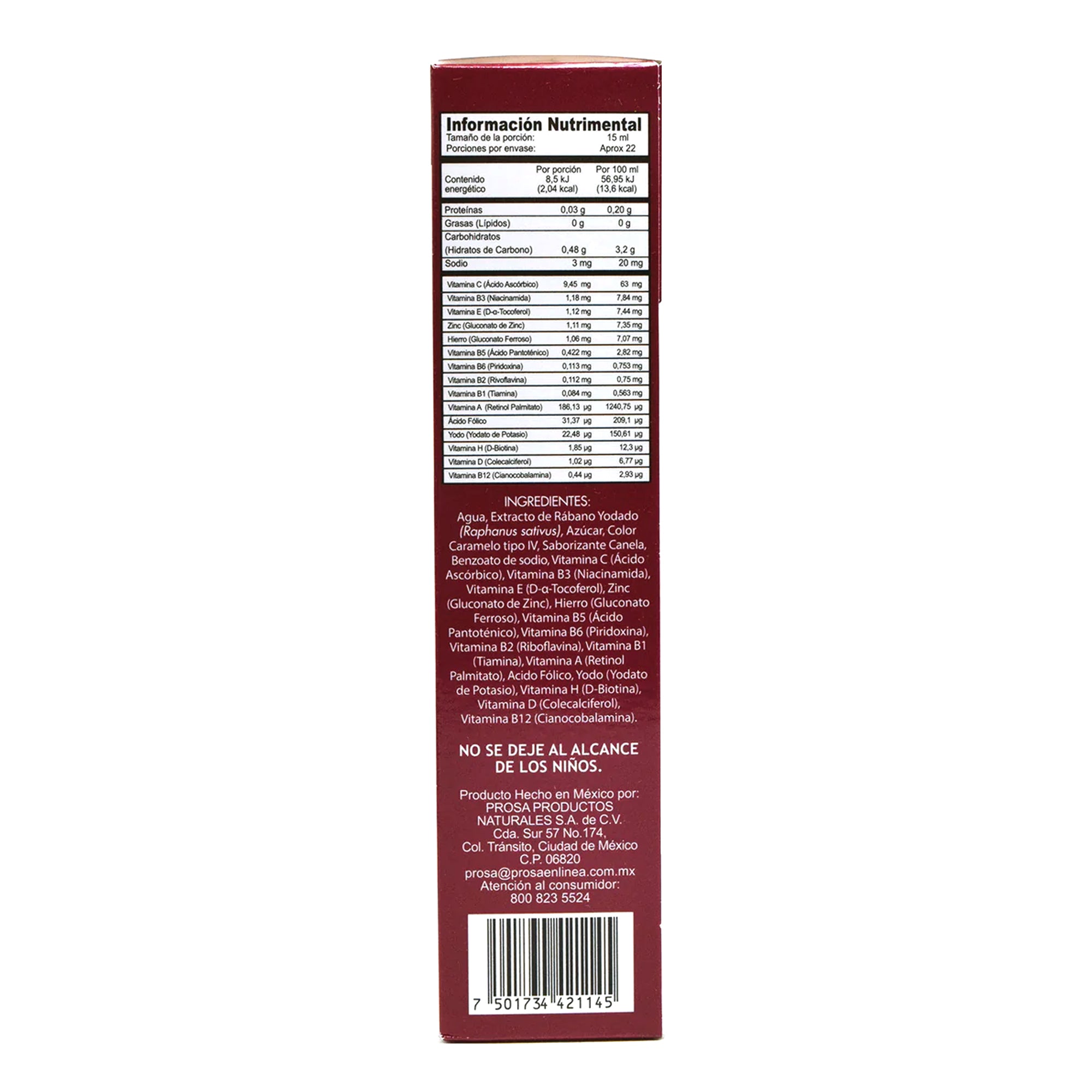 Jarabe De Rabano Yodado 340 Ml