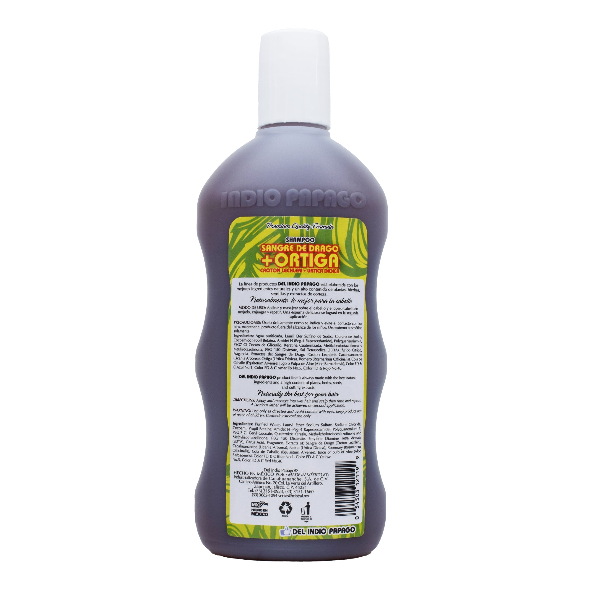 Shampoo Sangre De Drago Y Ortiga 550 Ml