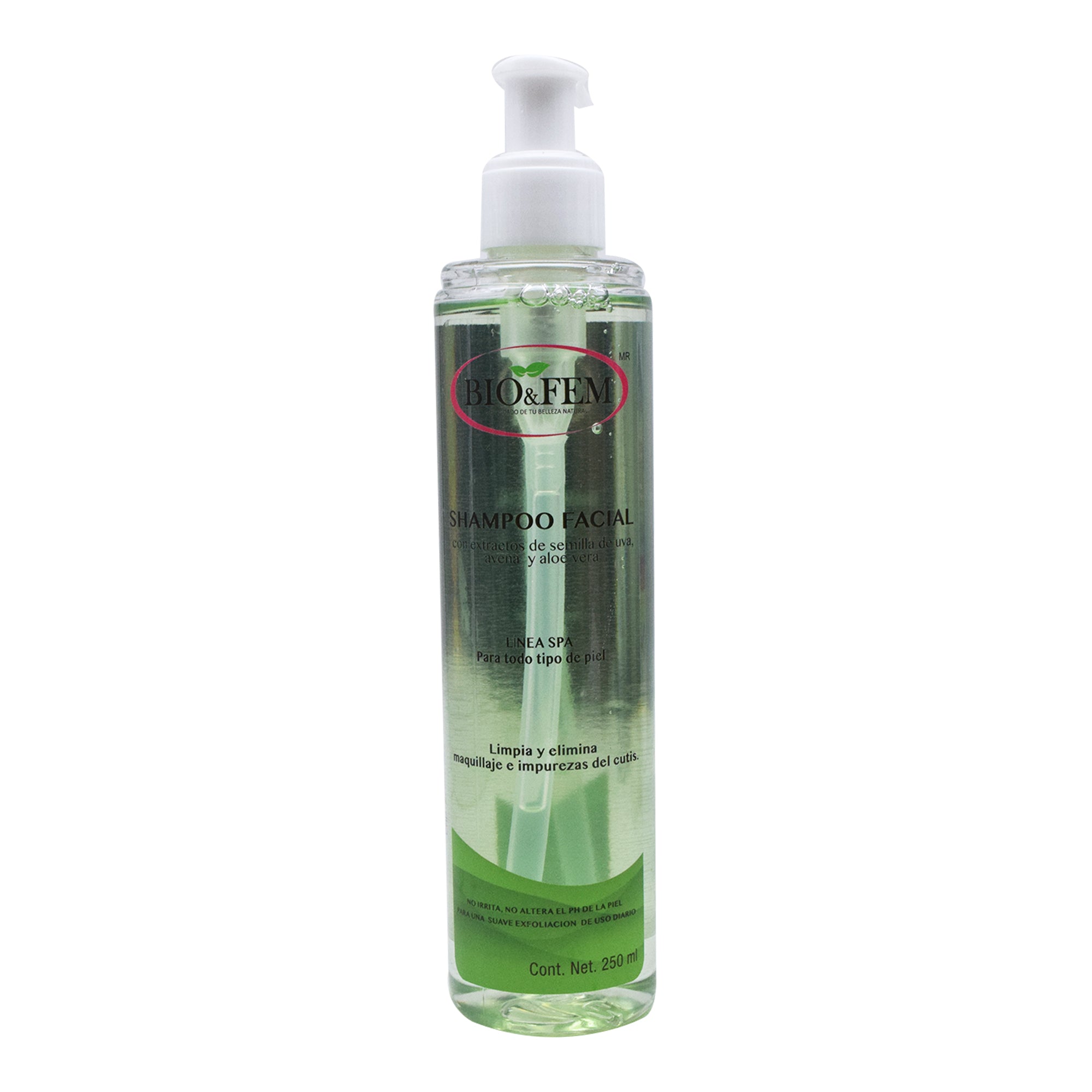 Shampoo facial de avena aloe y semilla de uva 250 ml