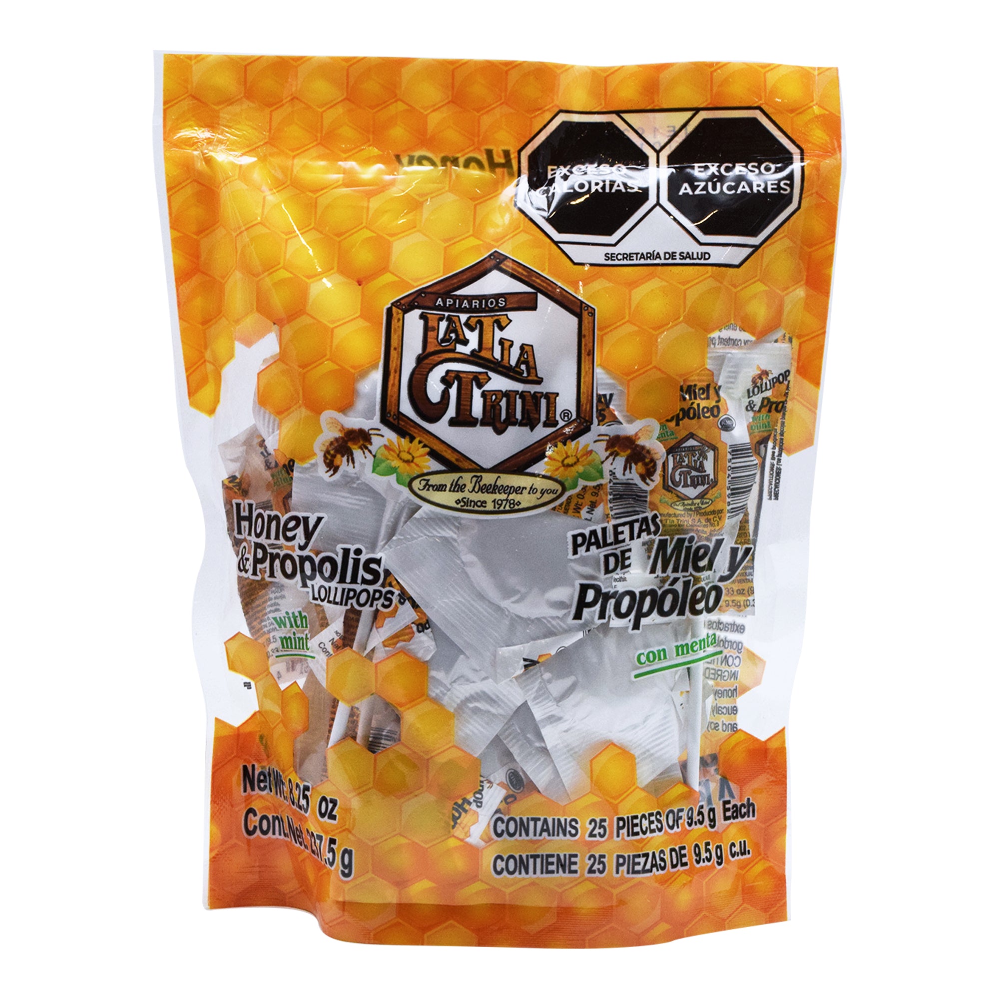 Paleta Miel Y Propoleo 25 Pza