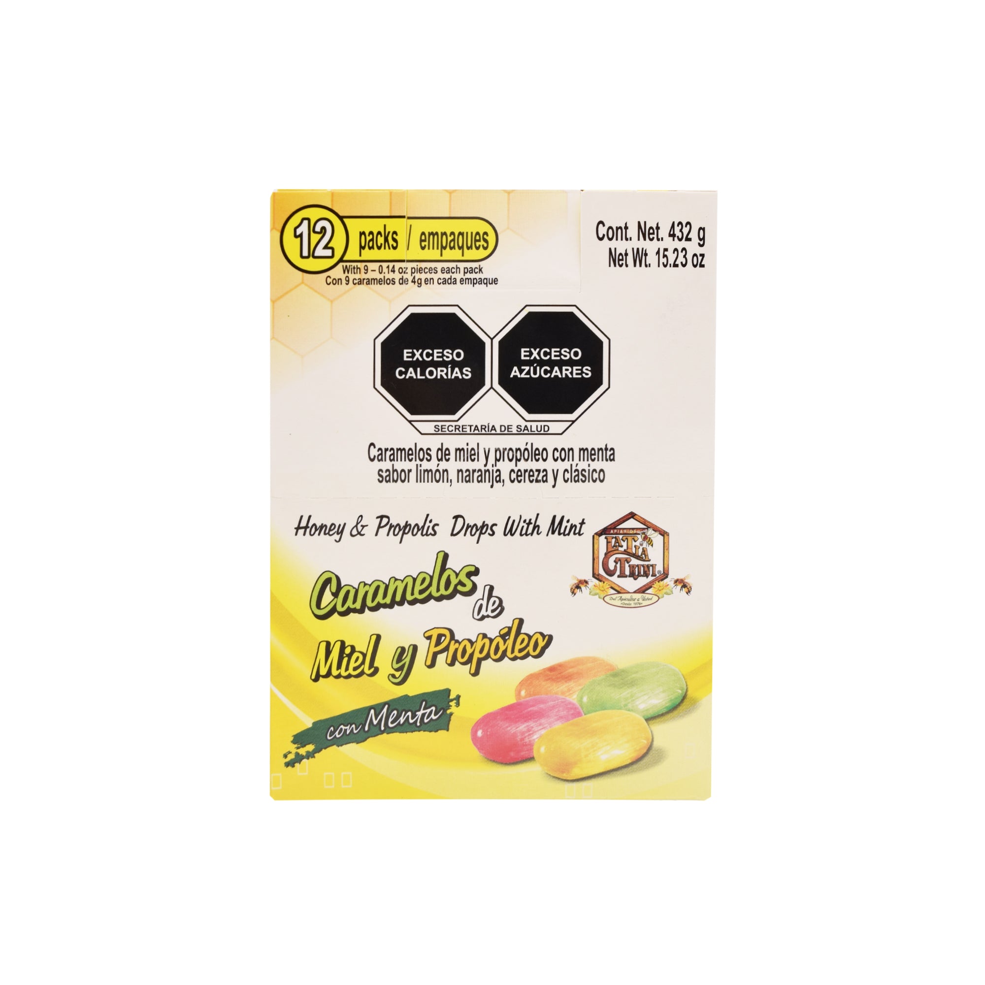 Caramelo De Propoleo Sabor Limon 36 G (Paquete 12)