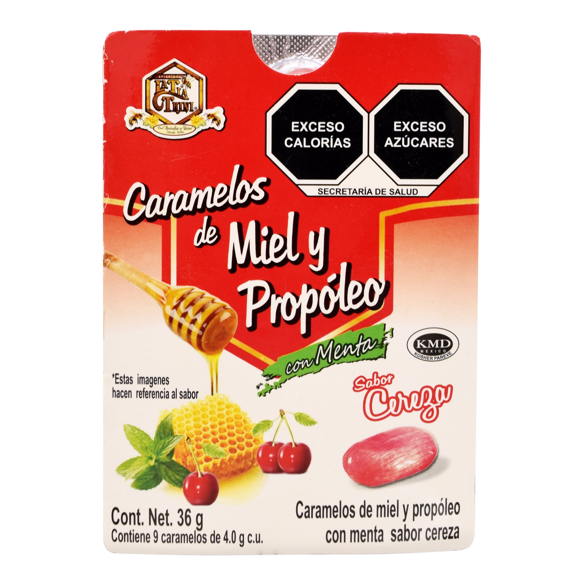 Caramelo De Propoleo Sabor Cereza 36 G (Paquete 12)
