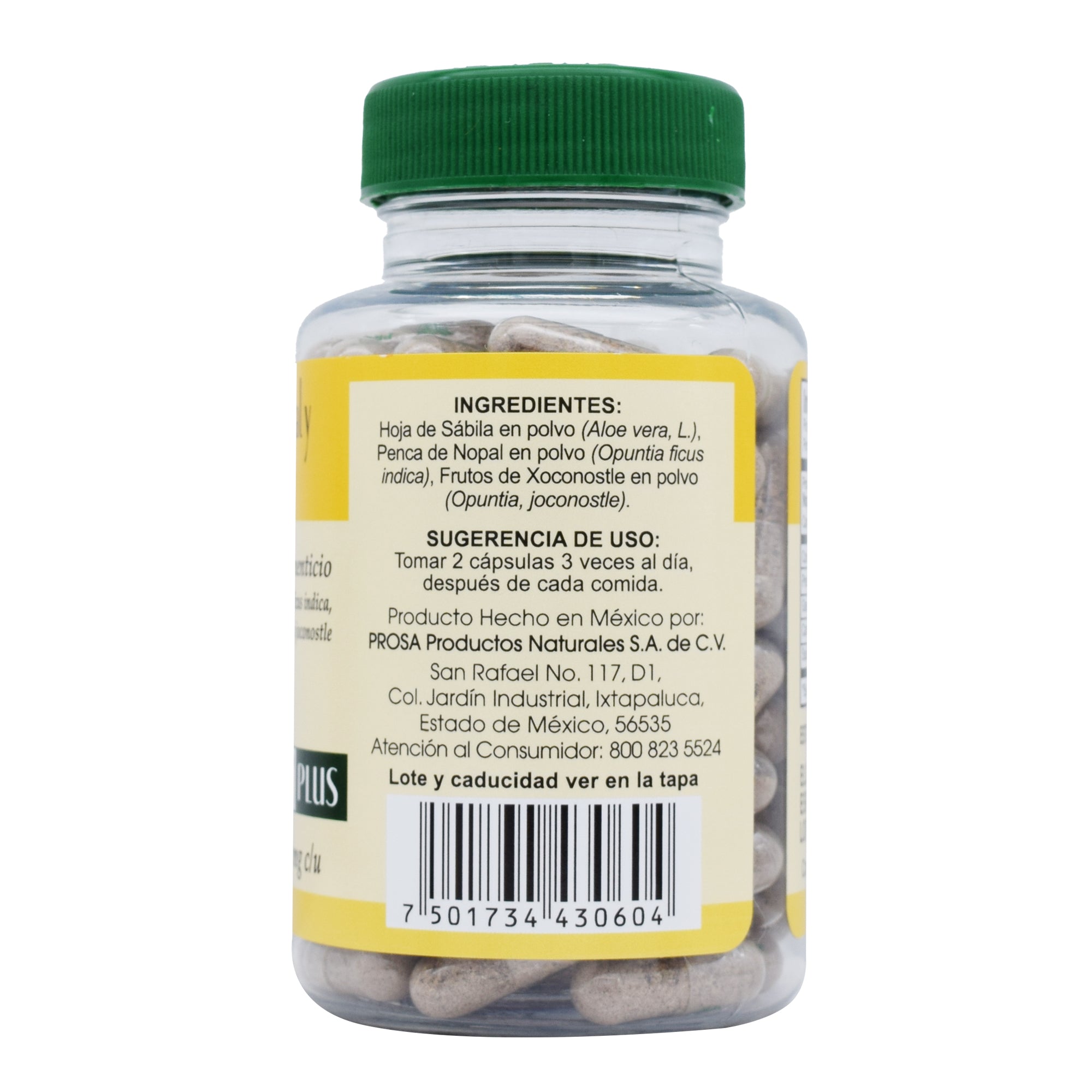 Sabila Nopal Y Xoconostle Plus 100 Cap