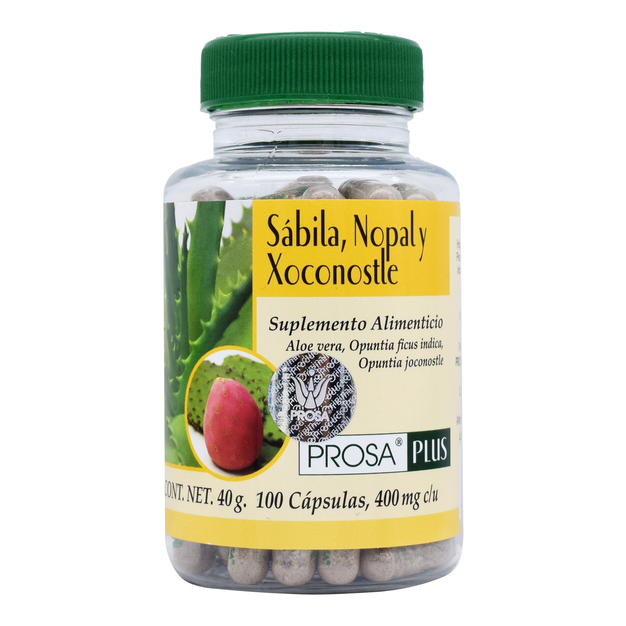 Sabila Nopal Y Xoconostle Plus 100 Cap
