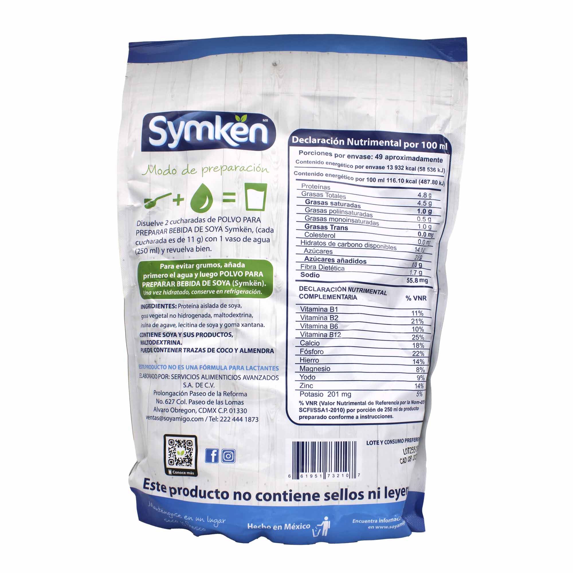 Bebida De Soya Natural 1080 G