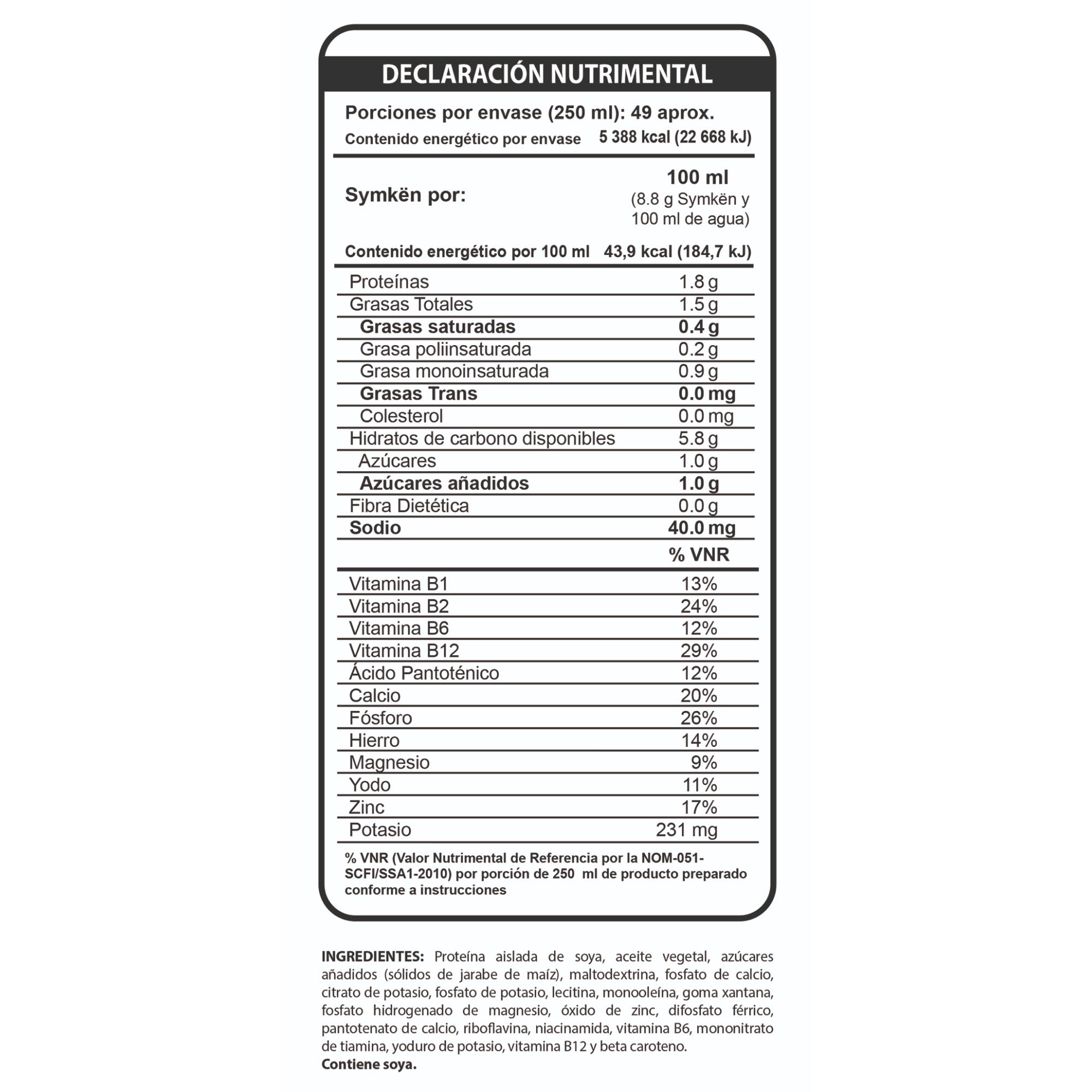 Bebida De Soya Natural 1080 G
