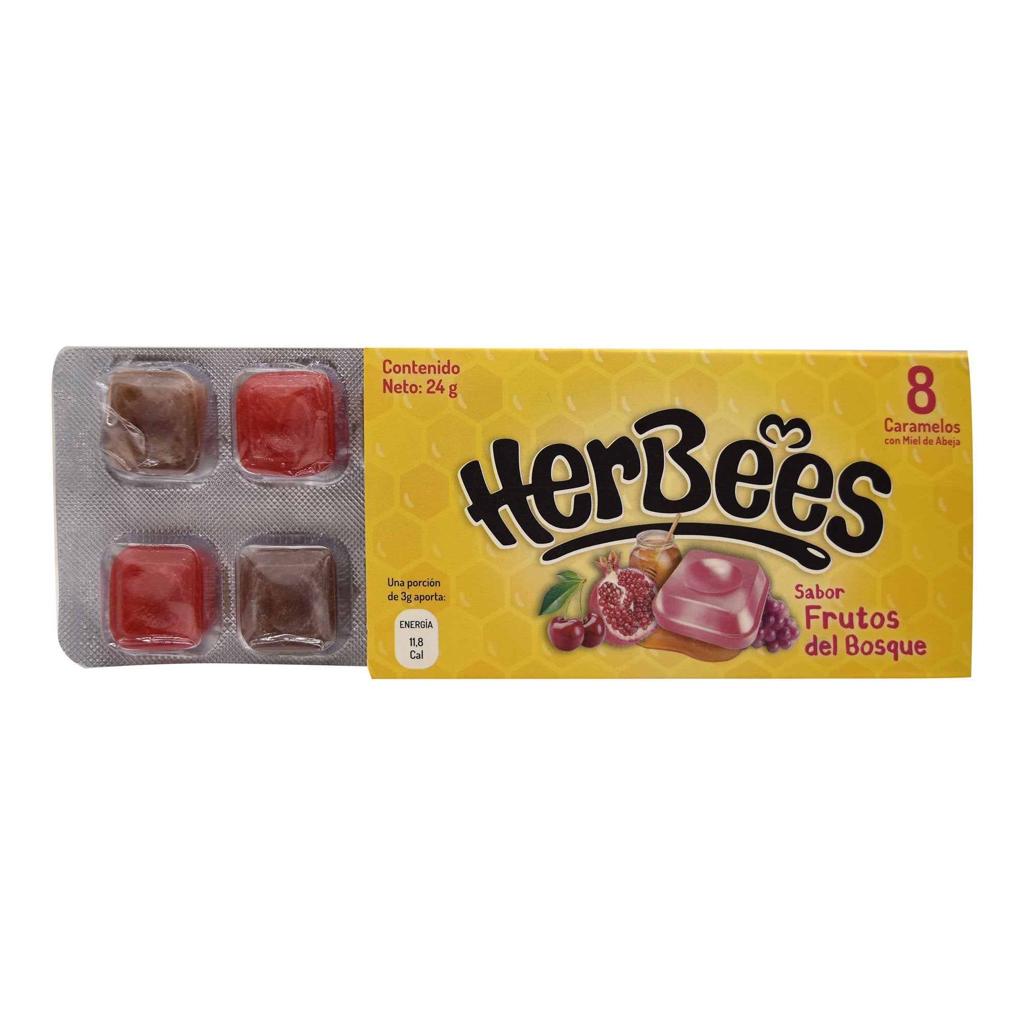 Caramelo Miel Fruto Del Bosque 24 G (Paquete 10)