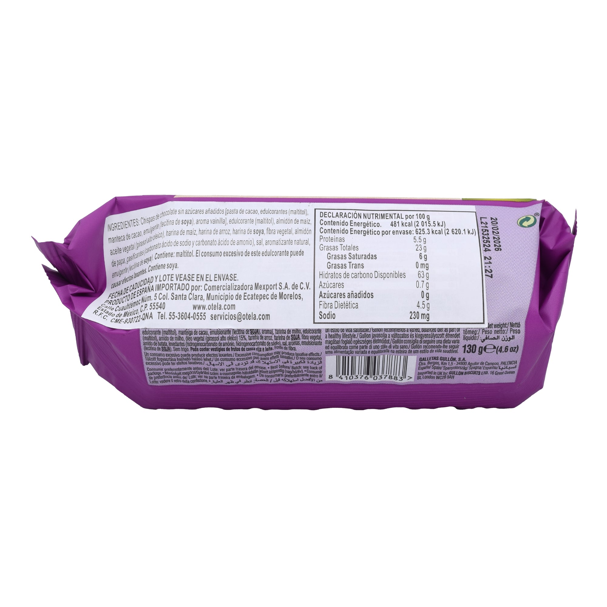 Galleta De Cacao Con Chips De Choco 200G