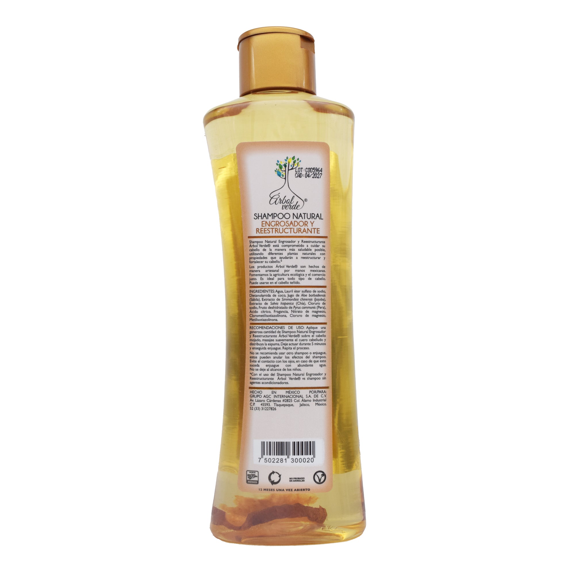 Shampoo Engrosador Y Reestructurante 500 Ml