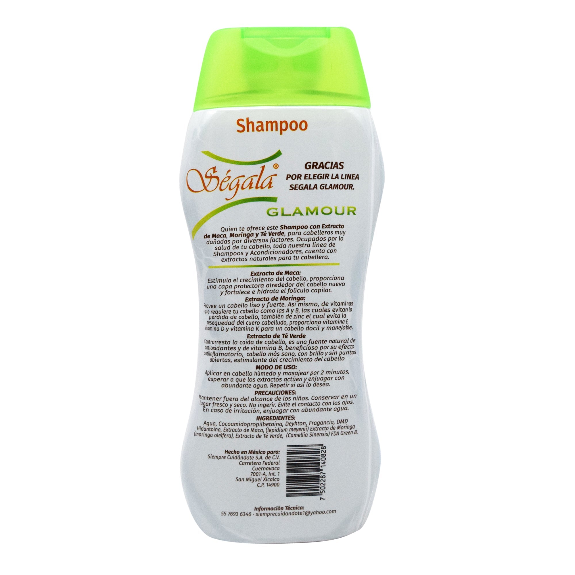 Shampoo Maca Moringa Y Te Verde 500 Ml
