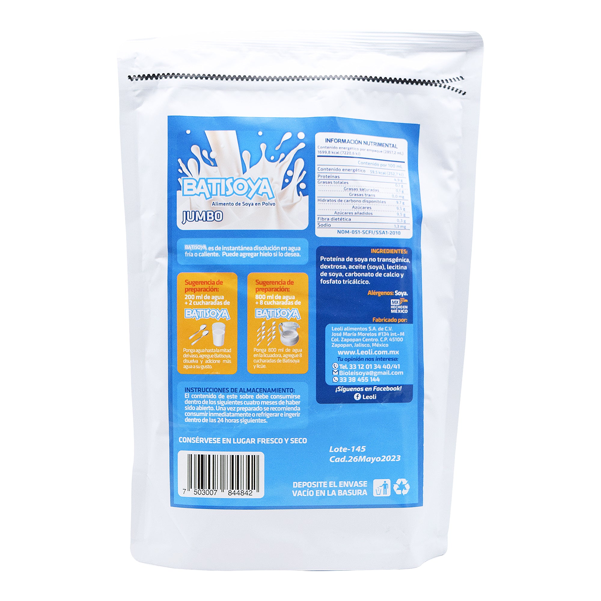 Bebida De Soya Natural 1 Kg