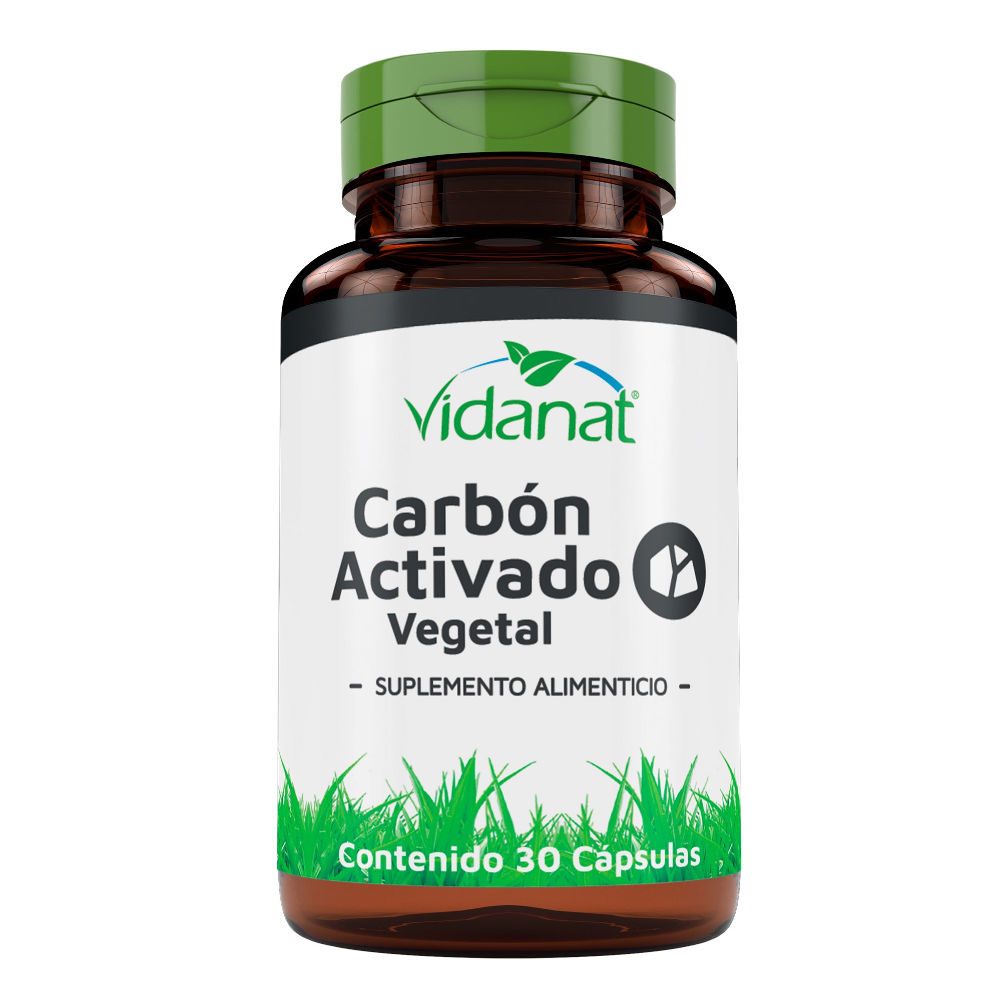 Carbon activado vegetal 30 cap