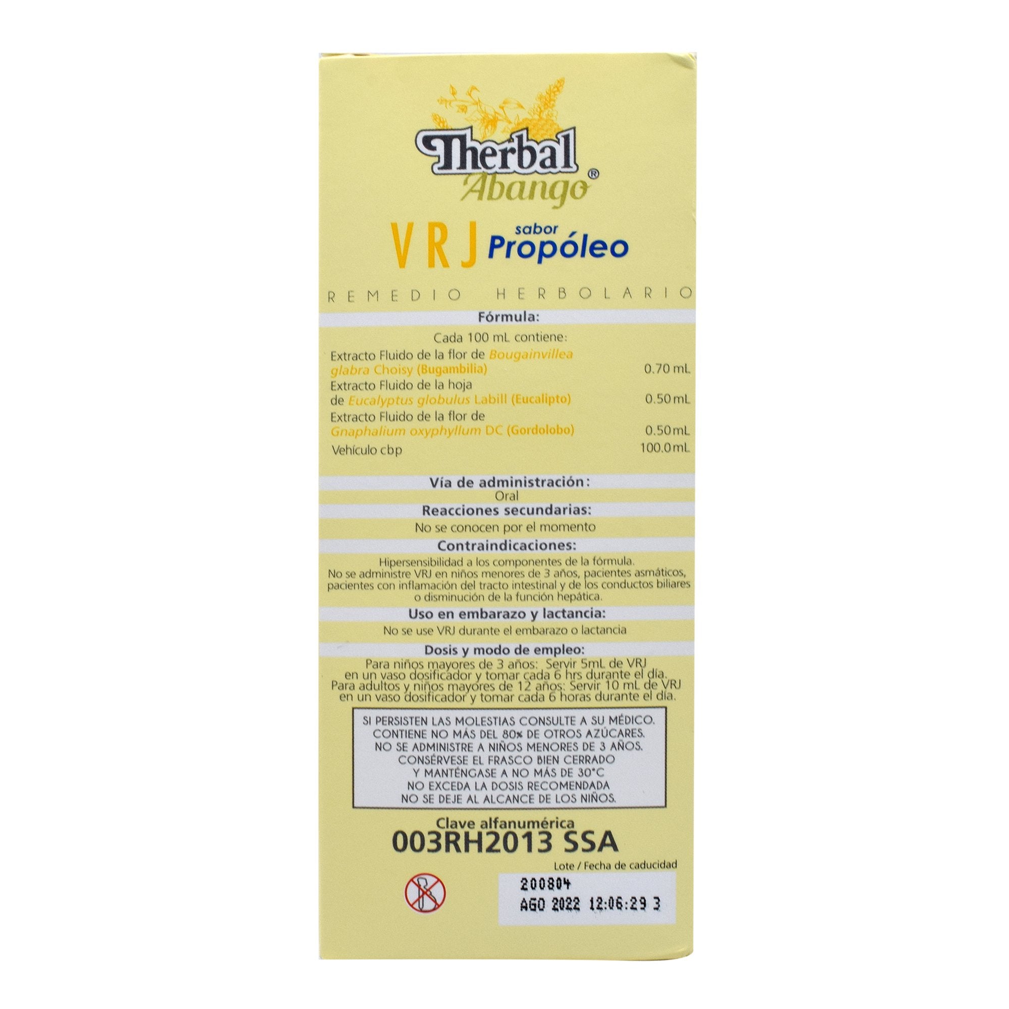 Jarabe VRJ Sab Propoleo 240 Ml