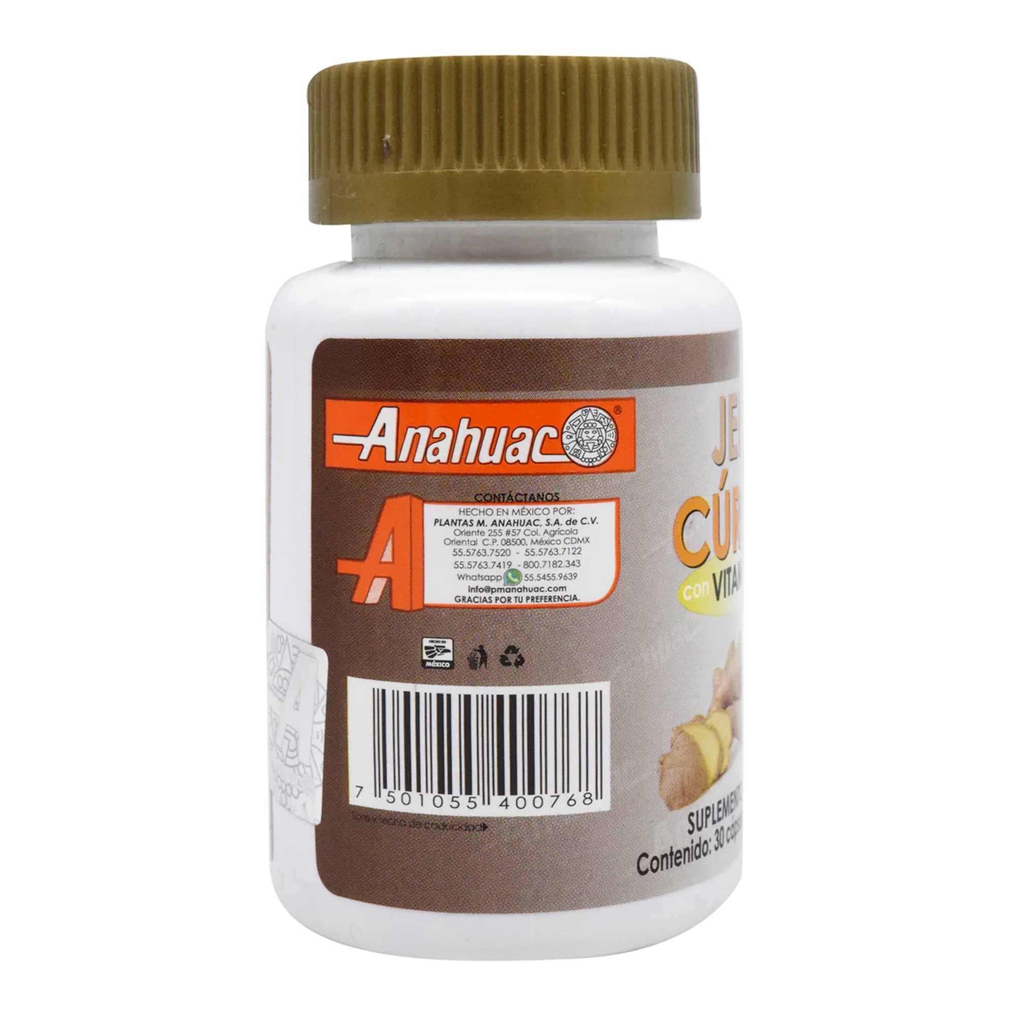 Jengibre Curcuma Y Vitamina C 30 Cap