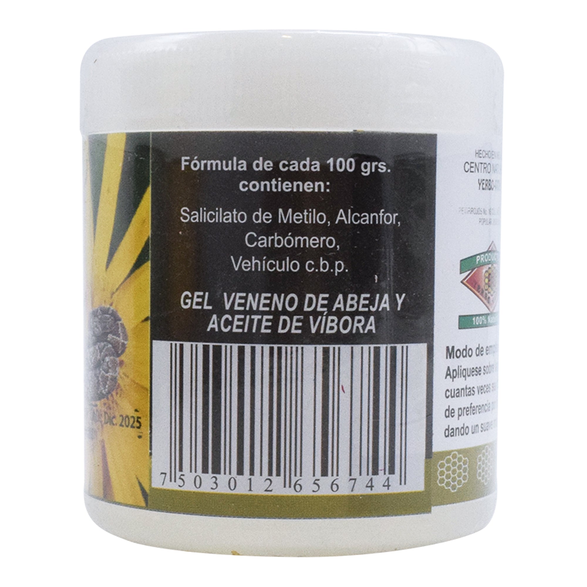 Gel Veneno De Abeja Y Aceite De Vibora 125 G