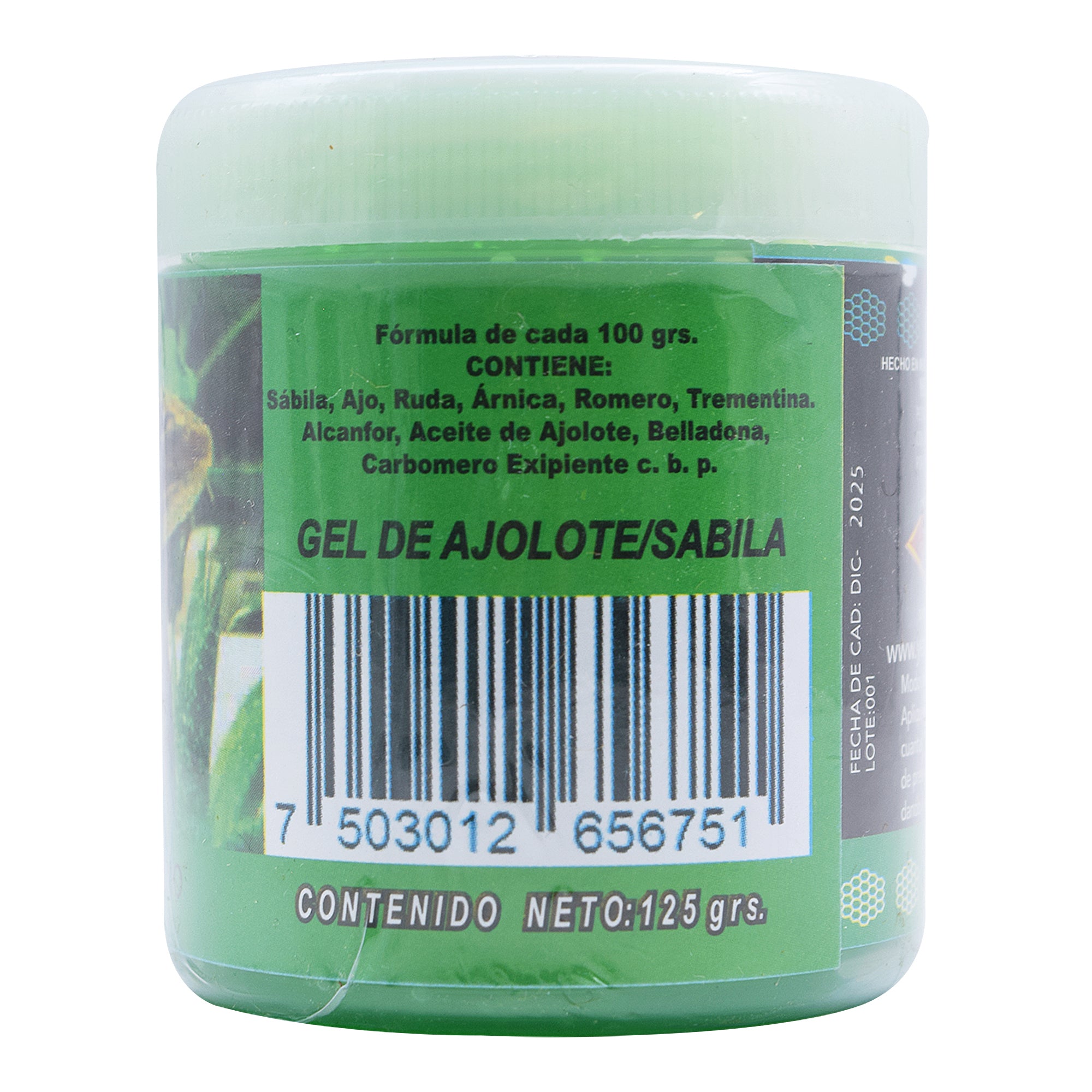 Gel De Ajolote Con Aceite De Sabila 125 G