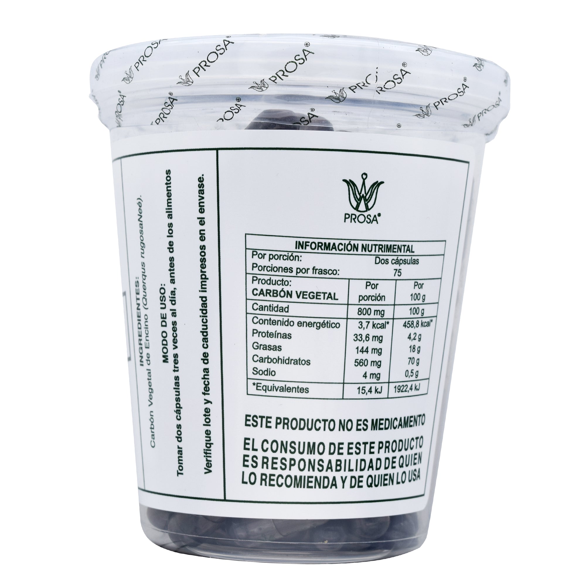 Carbon Vegetal 150 Cap