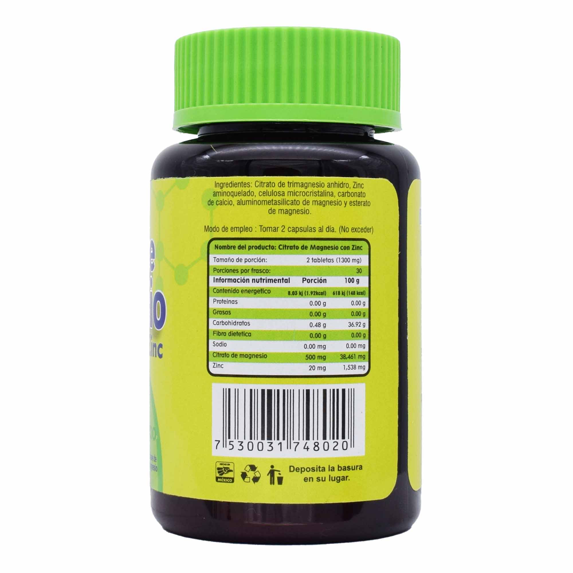 Citrato Magnesio Zinc 60 Cap