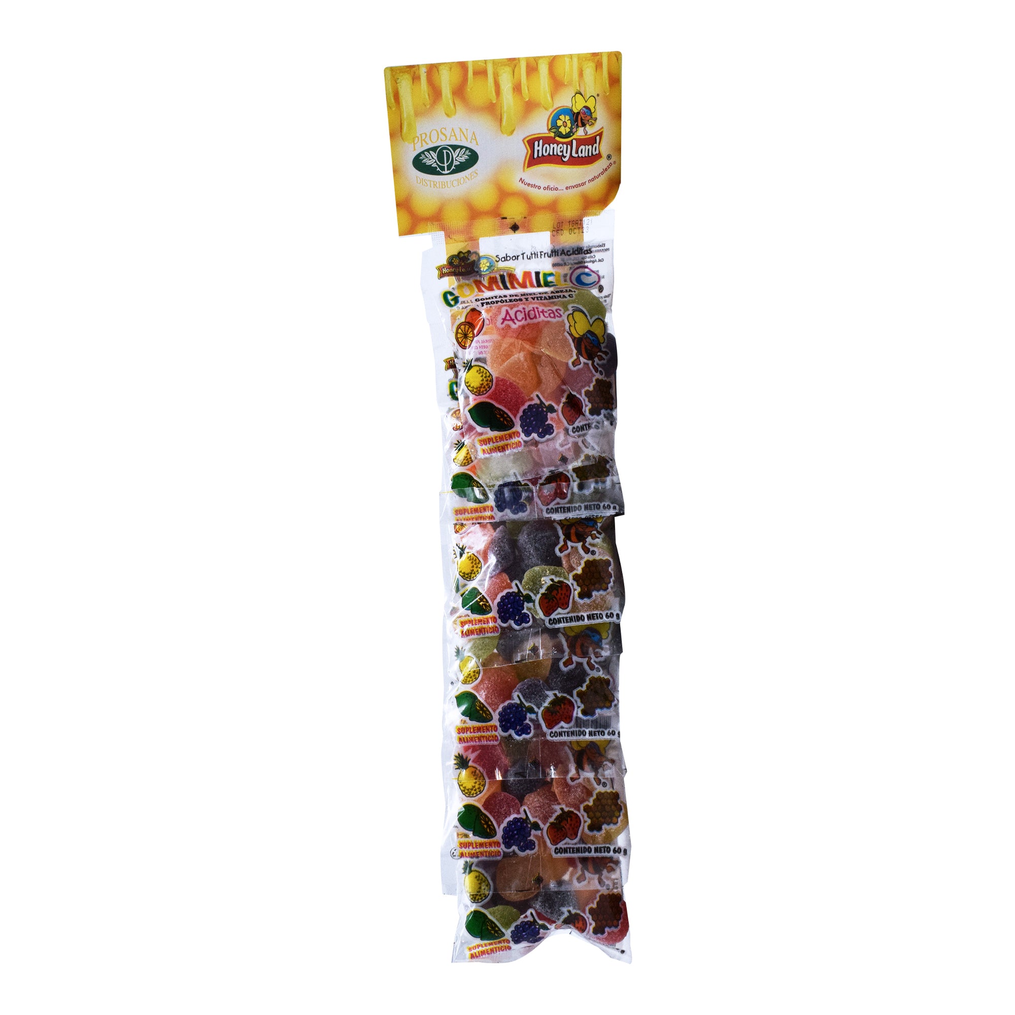 Gomitas De Miel Sabor Tutifruti 60 G (Paquete 6)