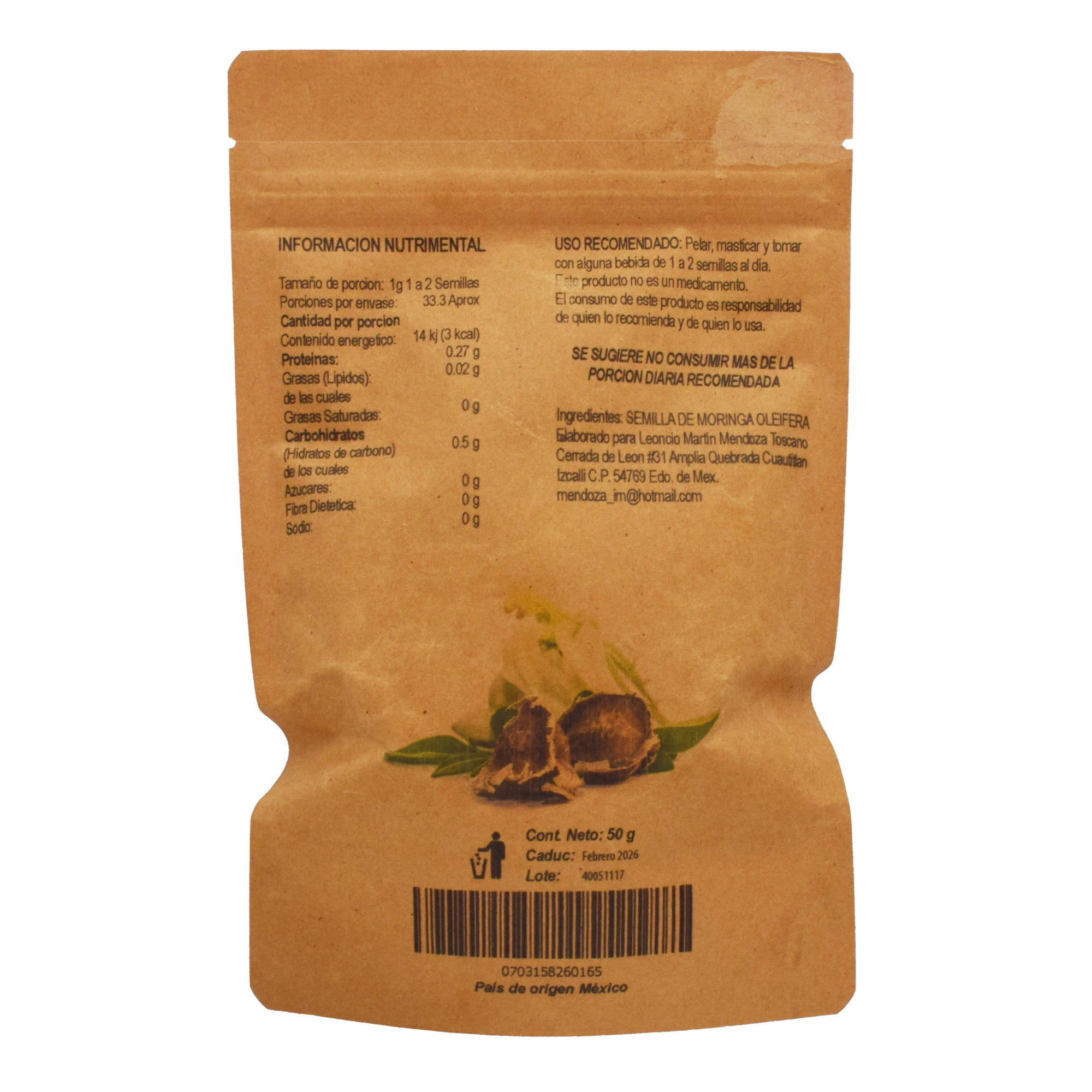 Moringa Semillas 50 G