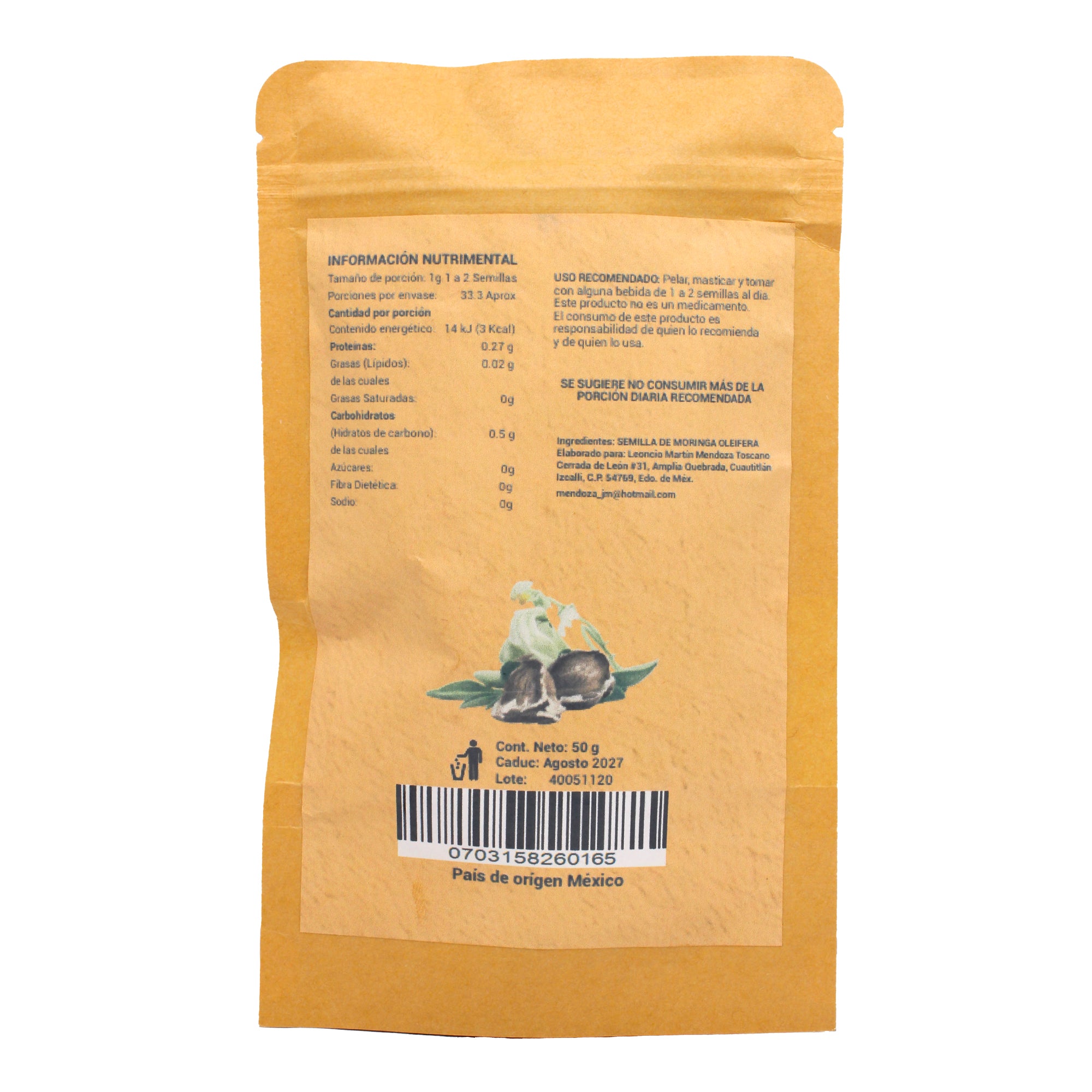 Moringa Semillas 50 G