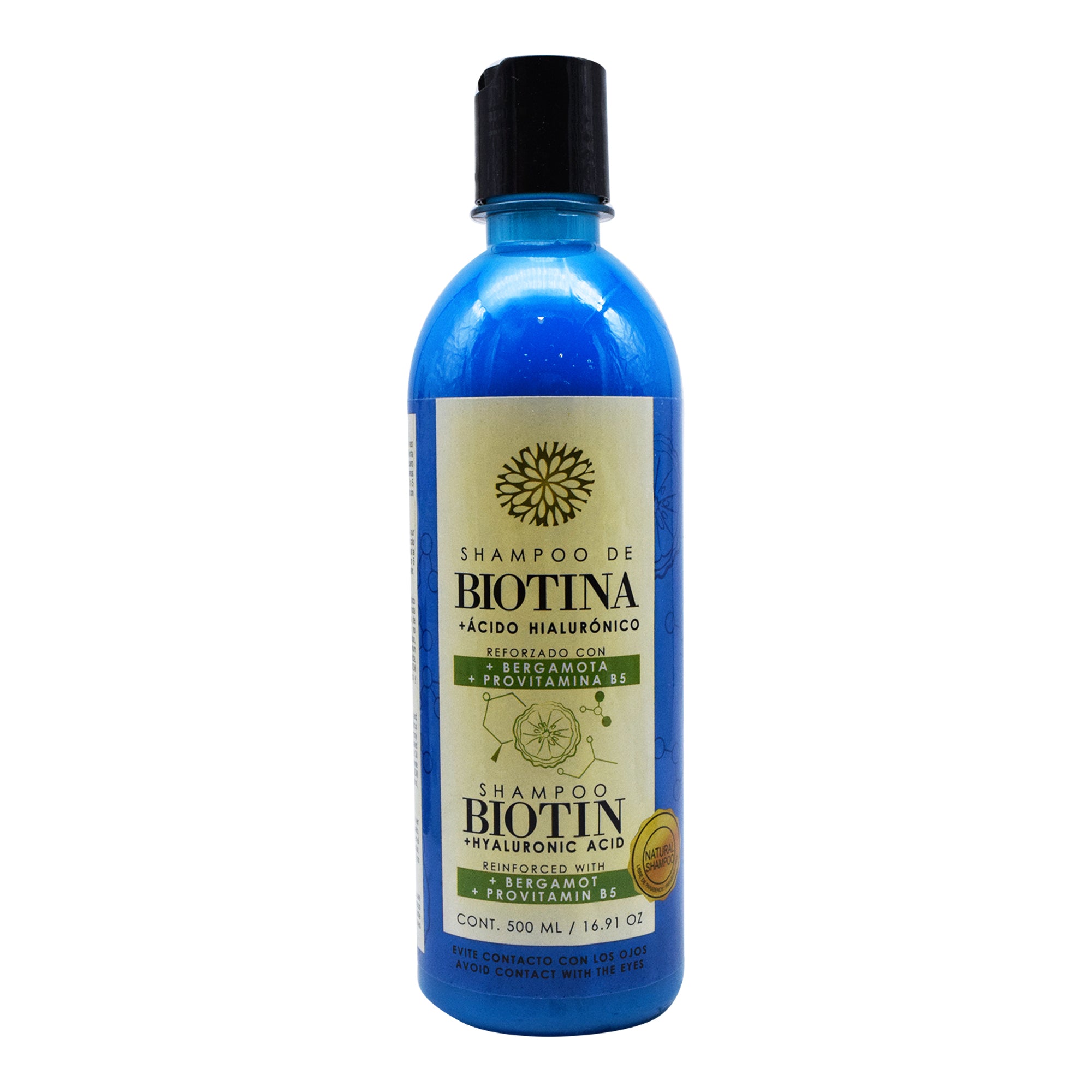 Shampoo de biotina y acido hialuronico 500 ml