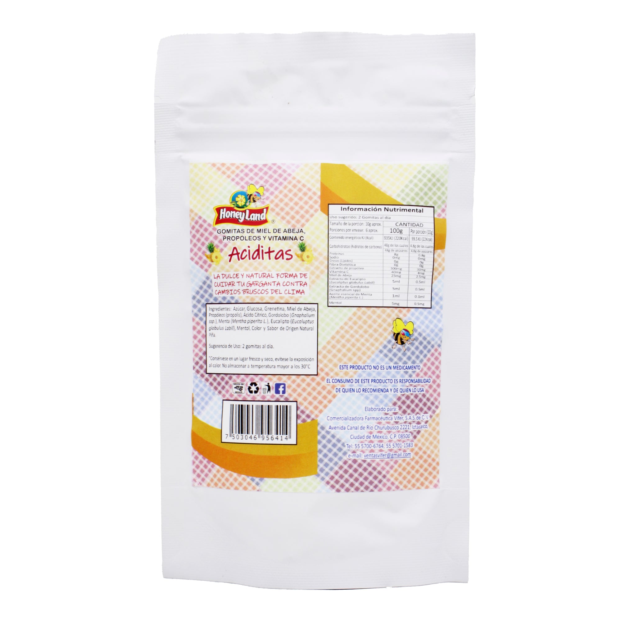 Gomitas De Miel Sabor Pina 60 G (Paquete 6)