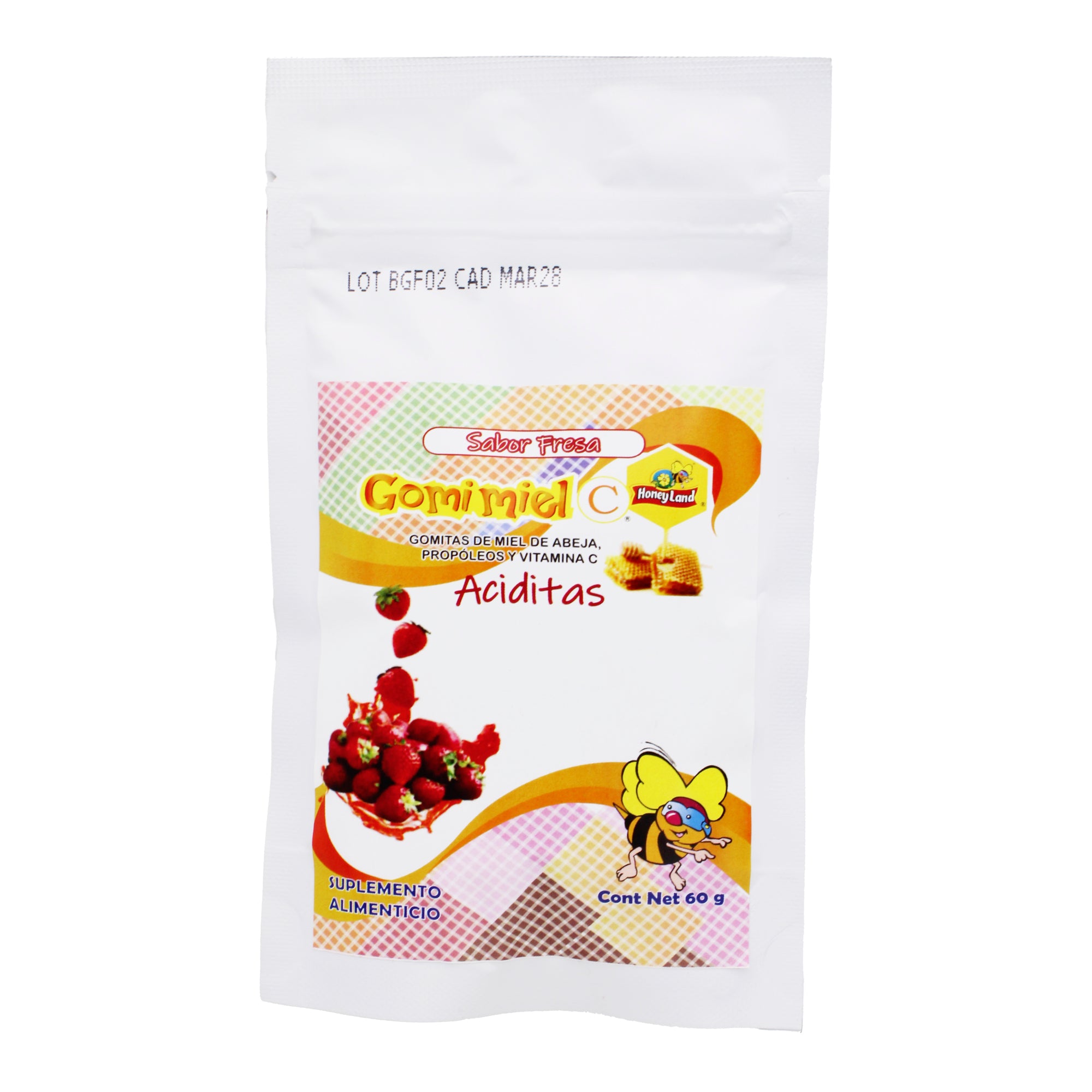 Gomitas De Miel Sabor Fresa 60 G (Paquete 6)