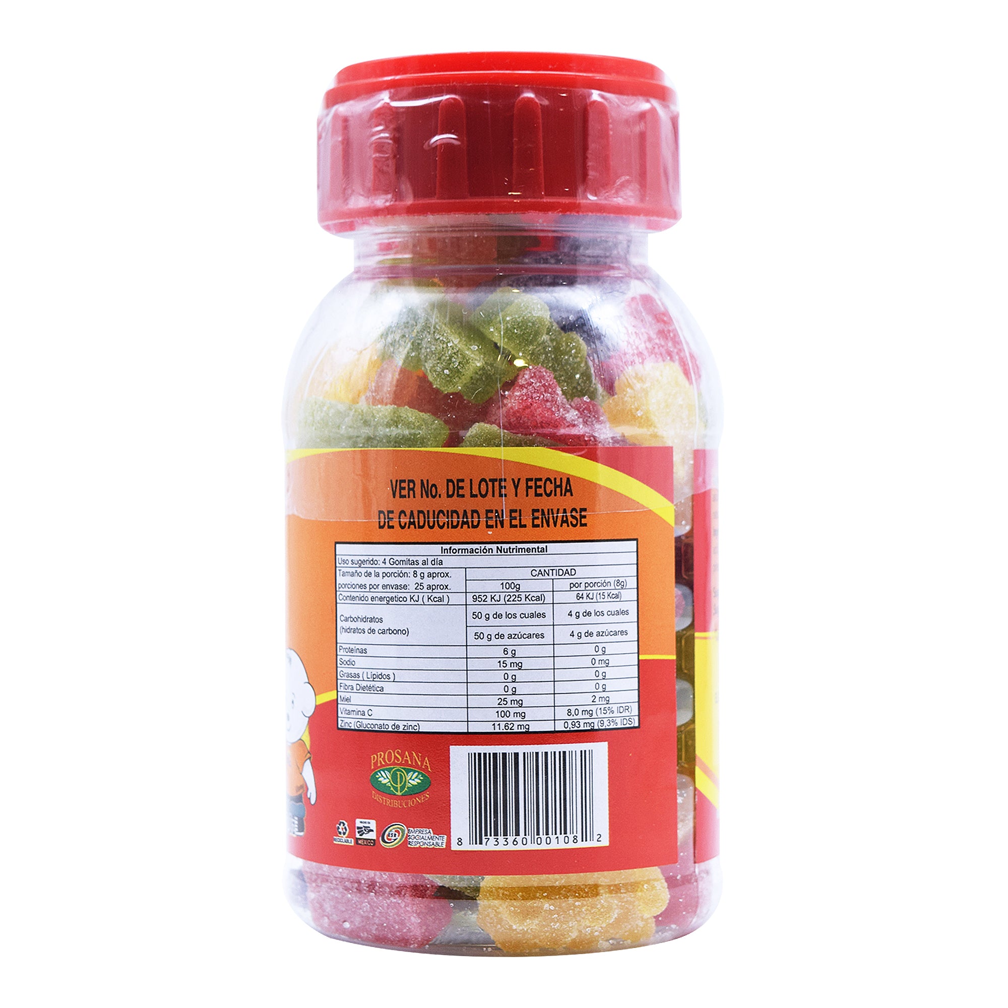 Gomitas De Miel  Con Vitamina C Y Zinc 200 G