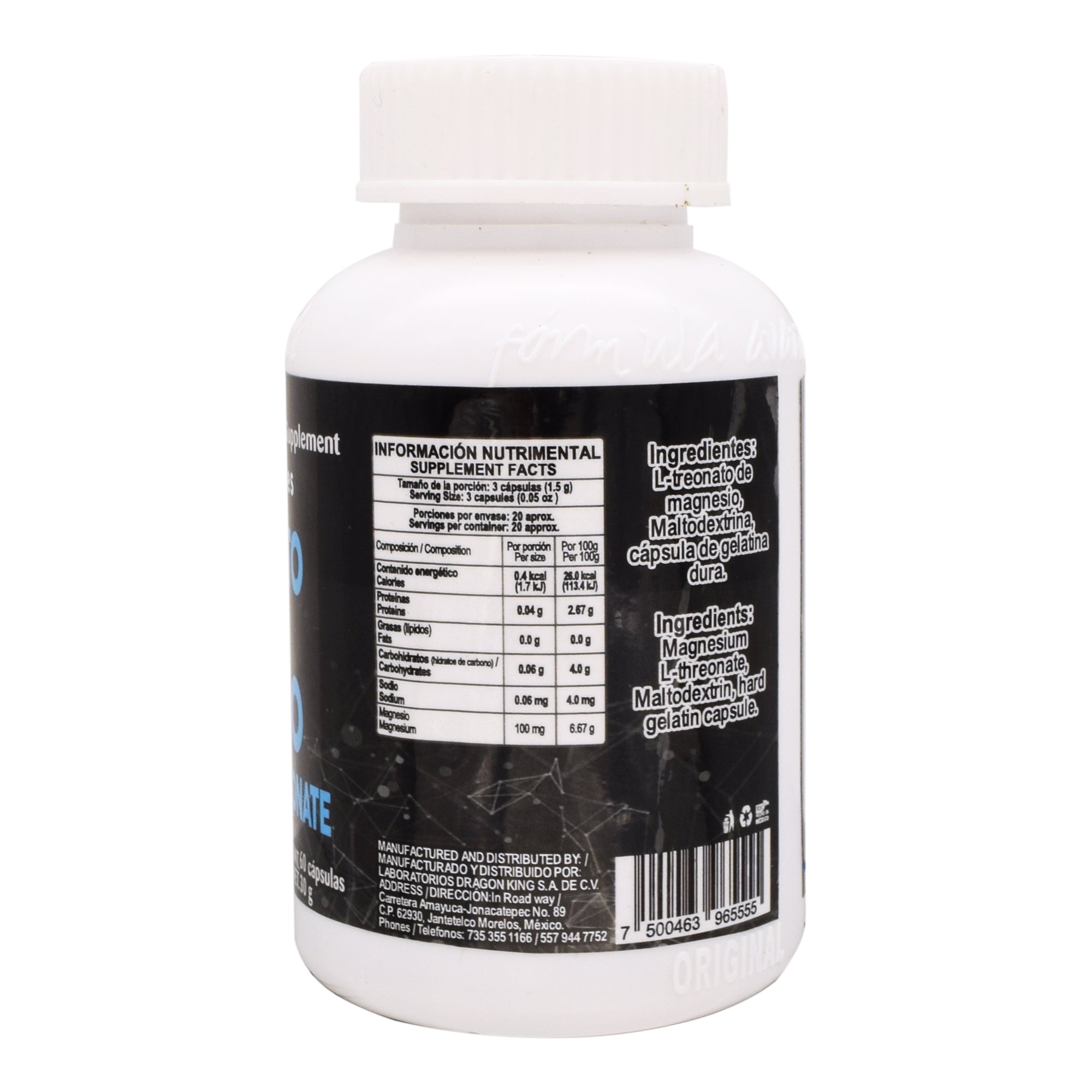 Ltreonato De Magnesio 60 Cap