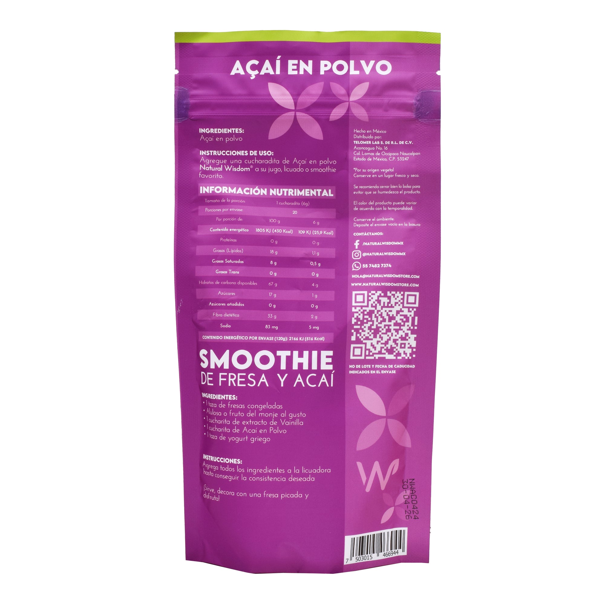 Acai En Polvo 120 G