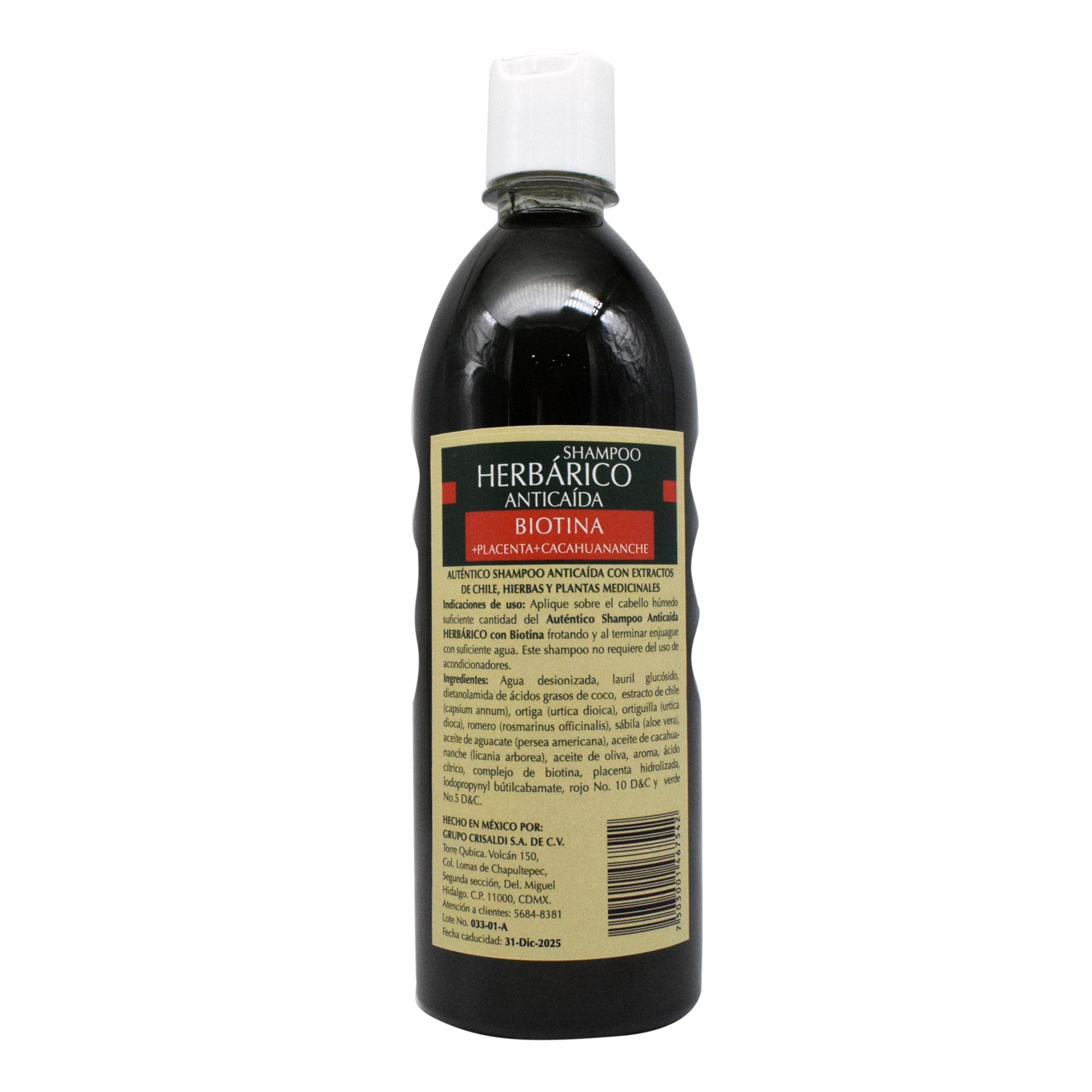 Shampoo Anticaida Con Biotina 600 Ml