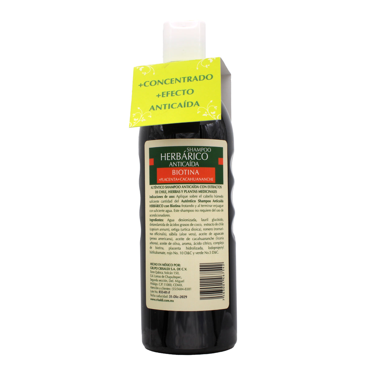 Shampoo Anticaida Con Biotina 600 Ml