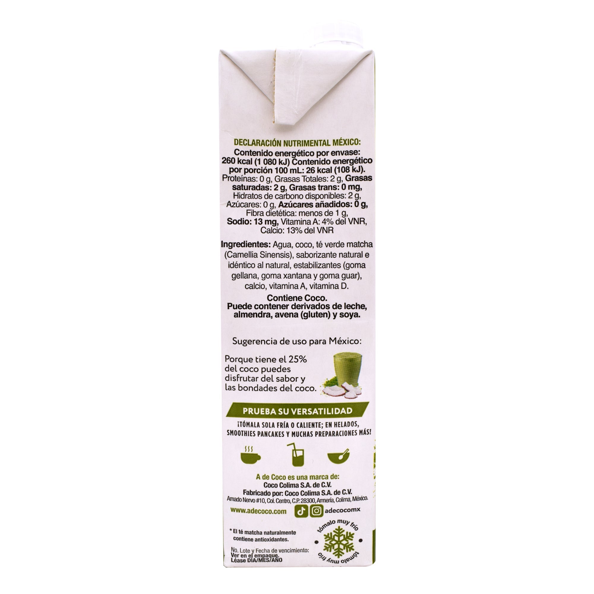Bebida Coco Matcha 1 L