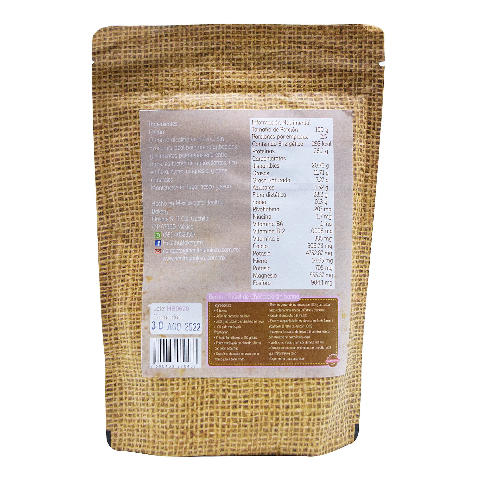 Cacao En Polvo Alcalino 250 G